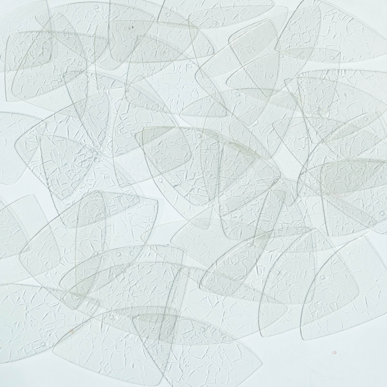 Fishscale Fin Sequin 1.5" Crystal Crackle Mosaic