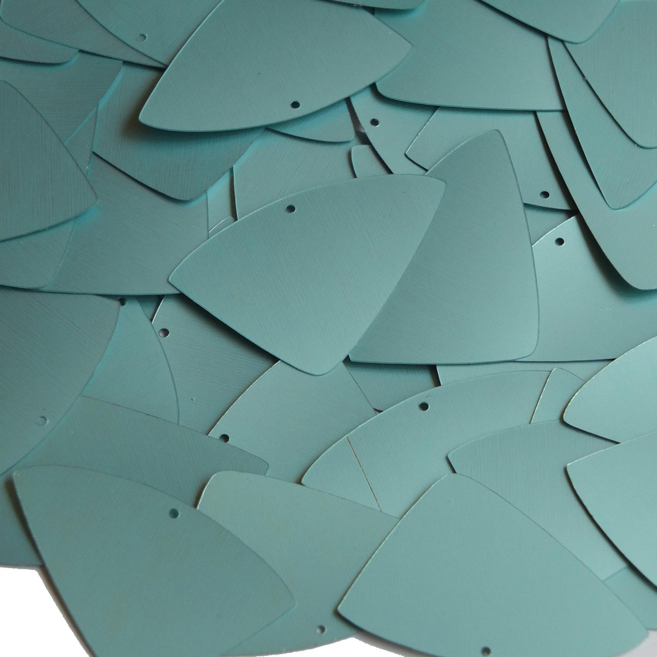 Fishscale Fin Sequin 1.5" Sea Foam Blue Green Matte Silk Frost