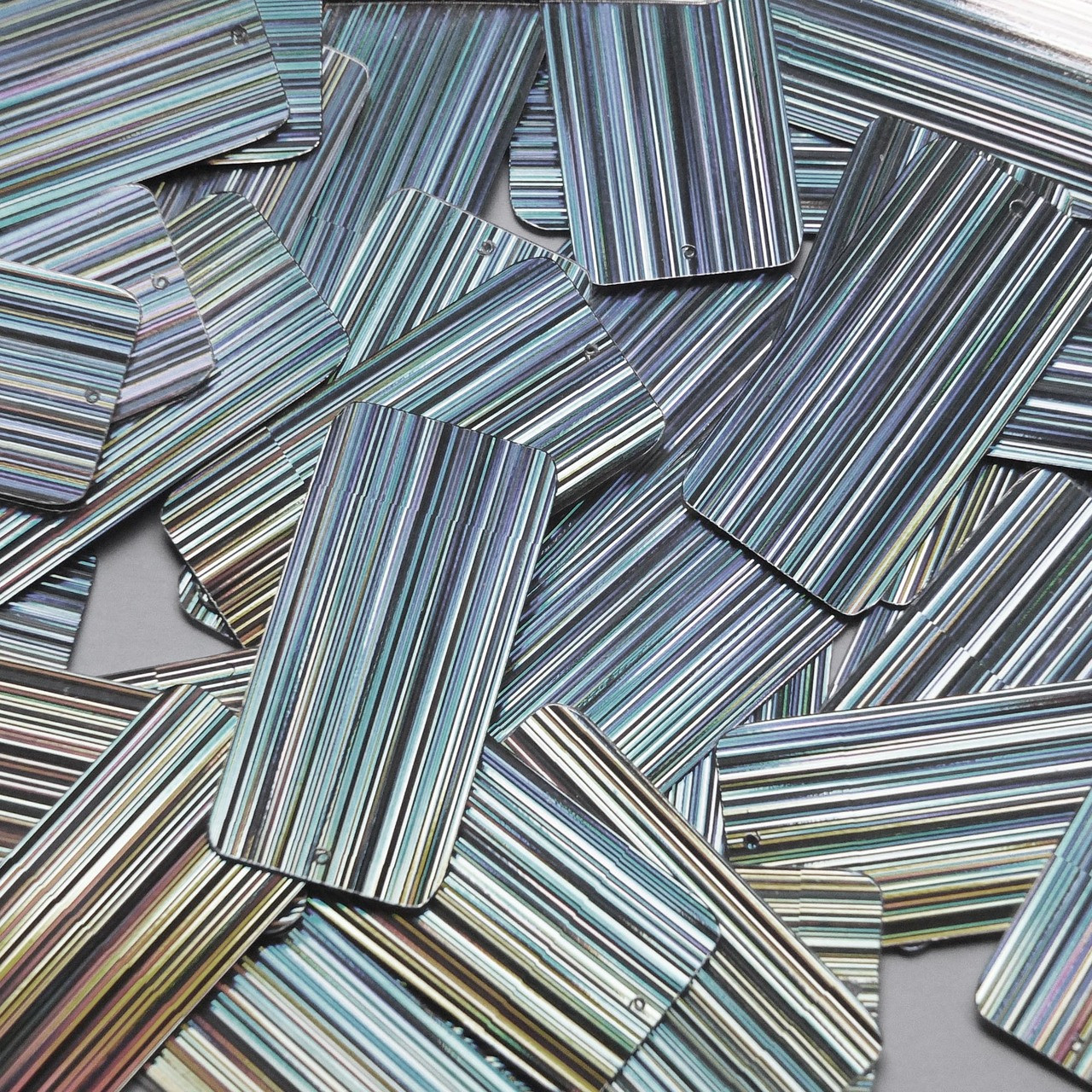 Rectangle Sequin 1.5" Silver City Lights Metallic Reflective Rectangle Sequin 1.5" Silver City Lights Metallic Reflective