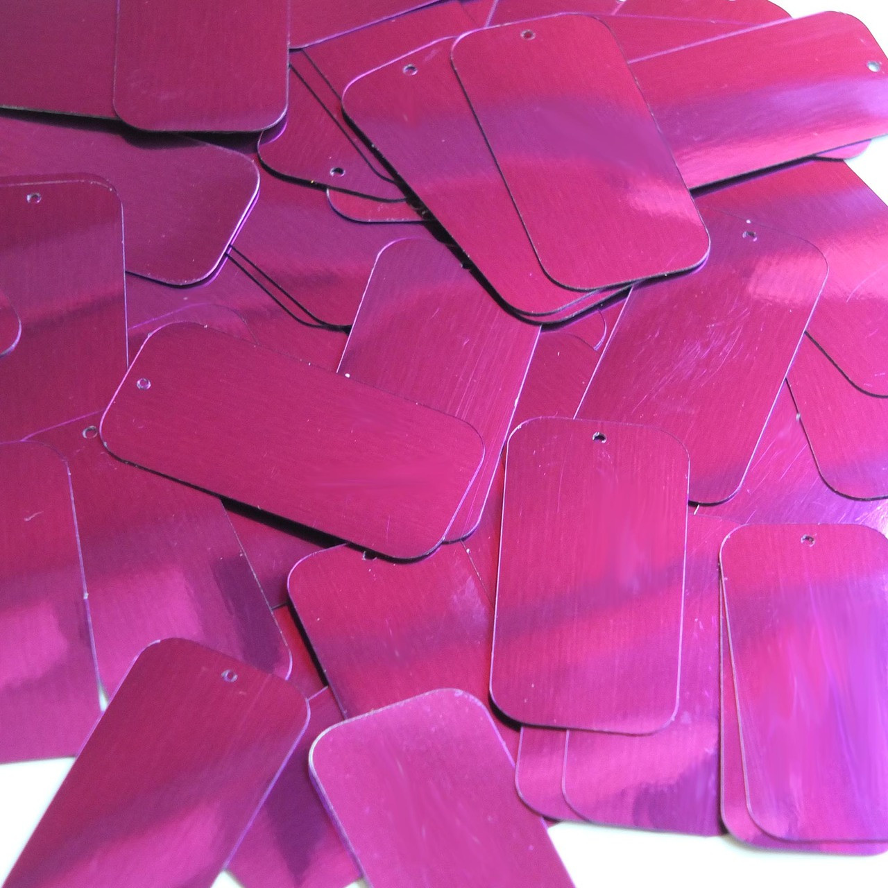 Rectangle Sequin 1.5" Bright Purple Metallic