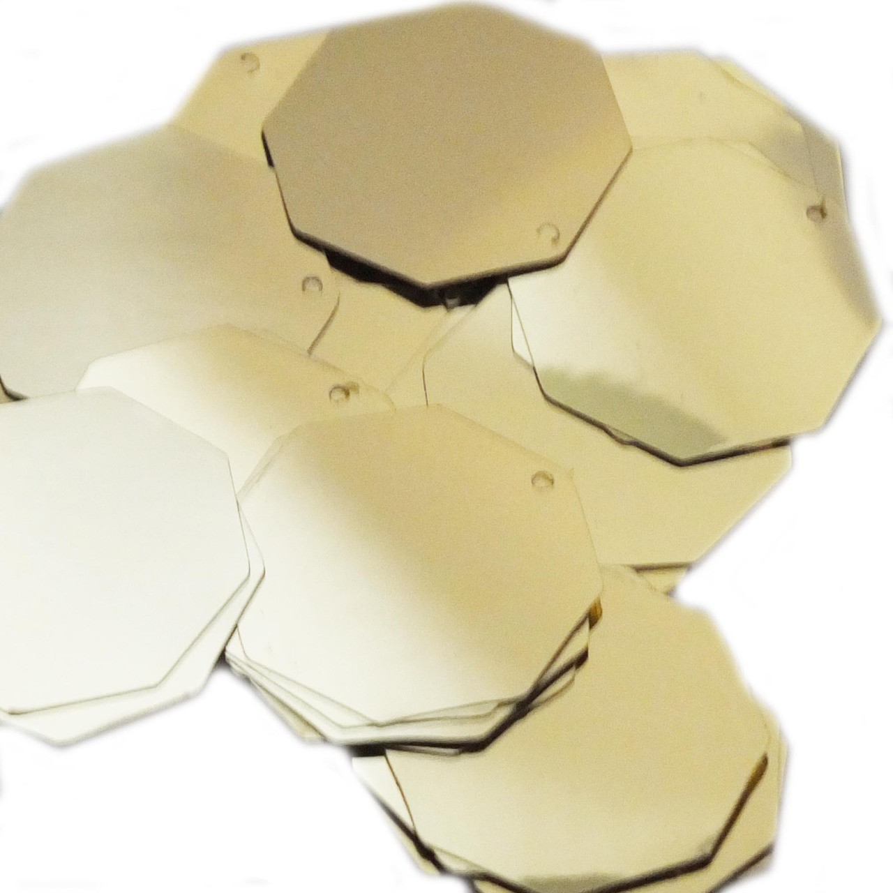 Octagon Sequin 1.5" Gold Metallic