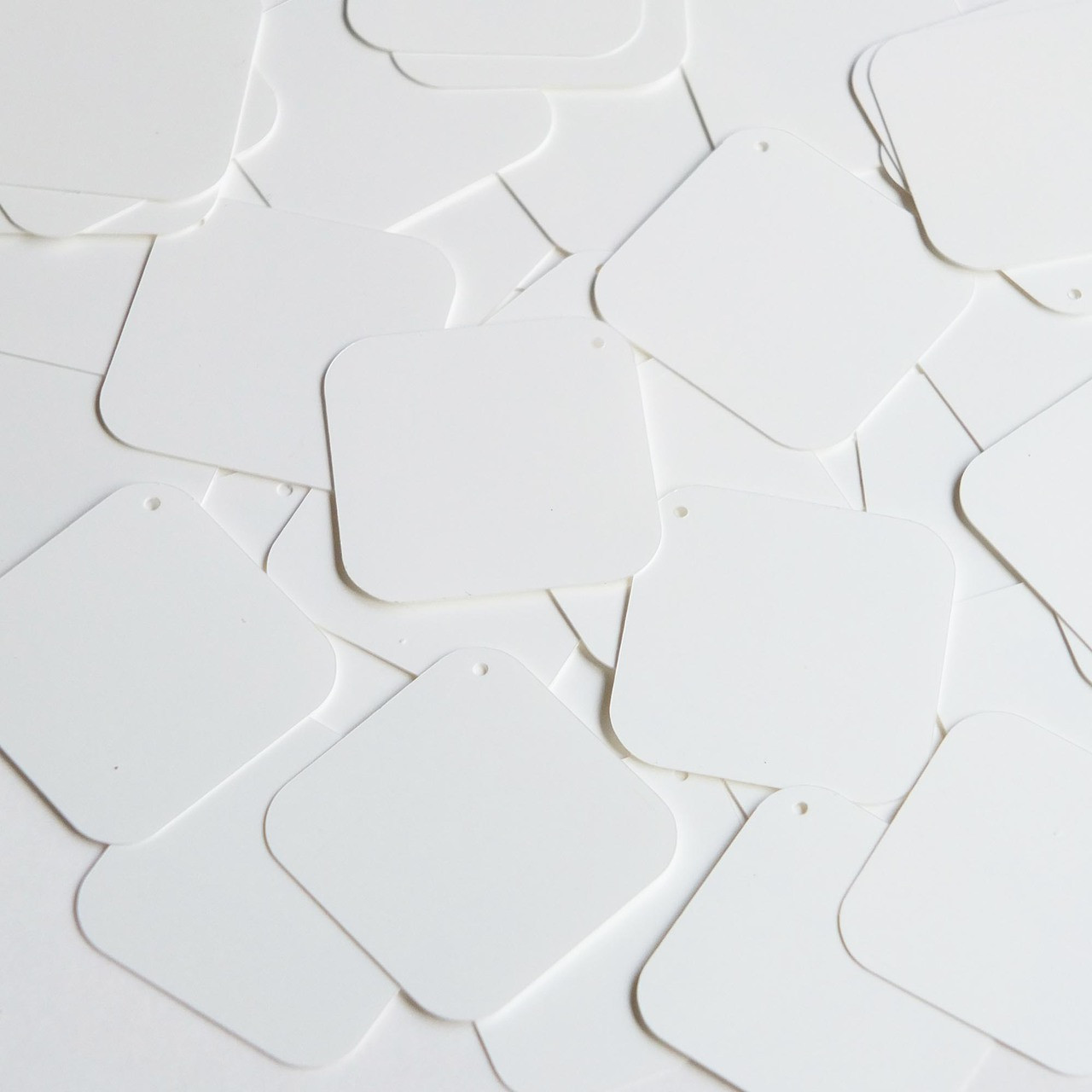 Square Diamond Sequin 1.5" Pearly White Opaque