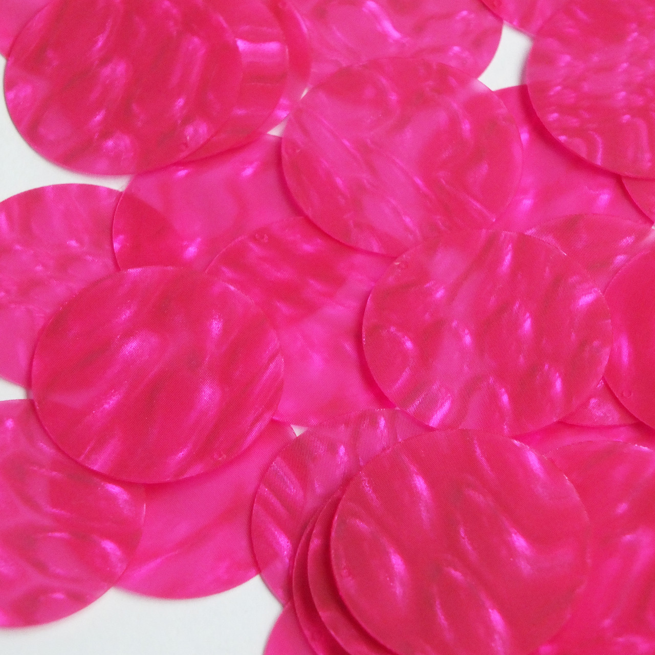 Round Sequin 1.5" Super Hot Passion Pink Bubble Illusion