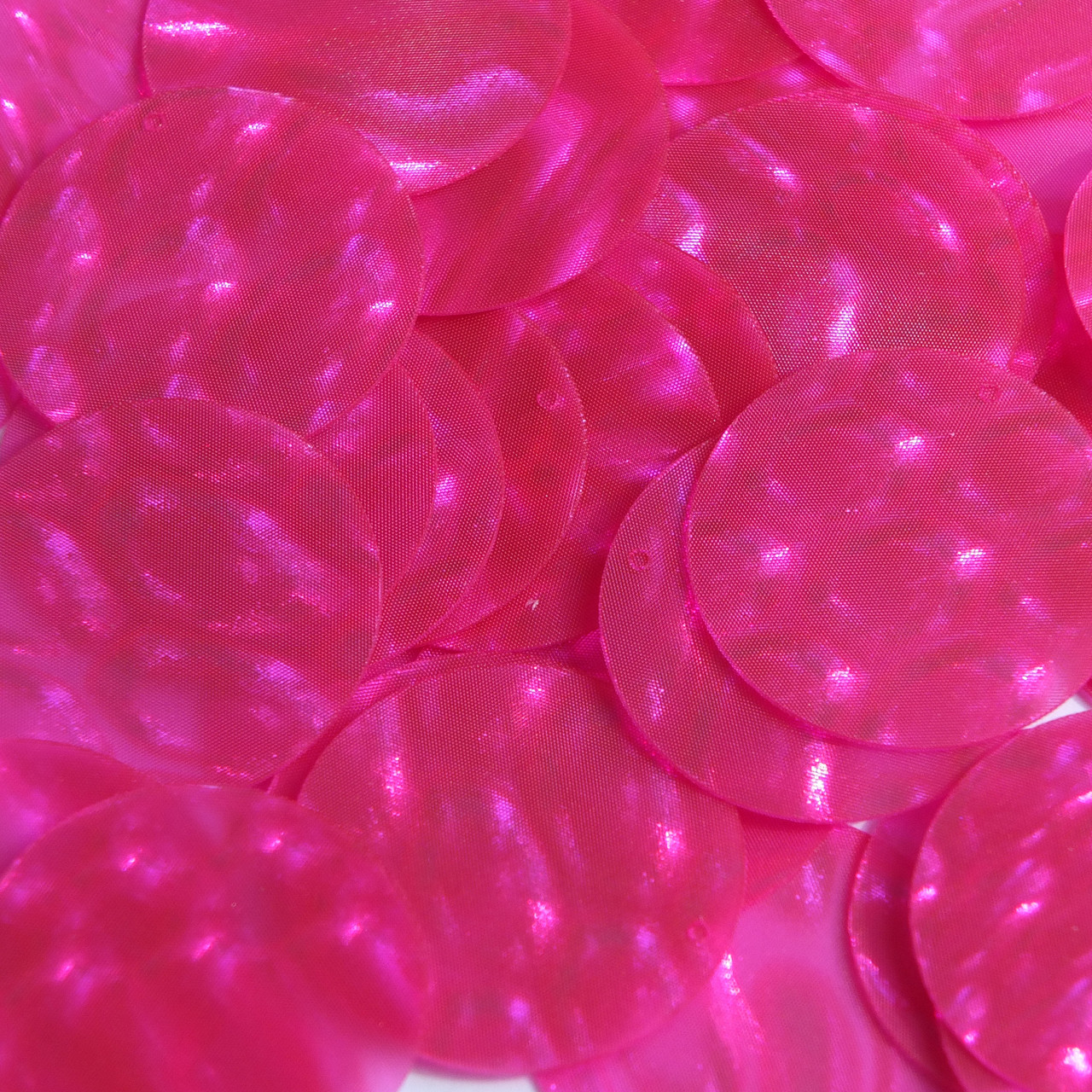 Round Sequin 30mm Super Hot Passion Pink Bubble Illusion