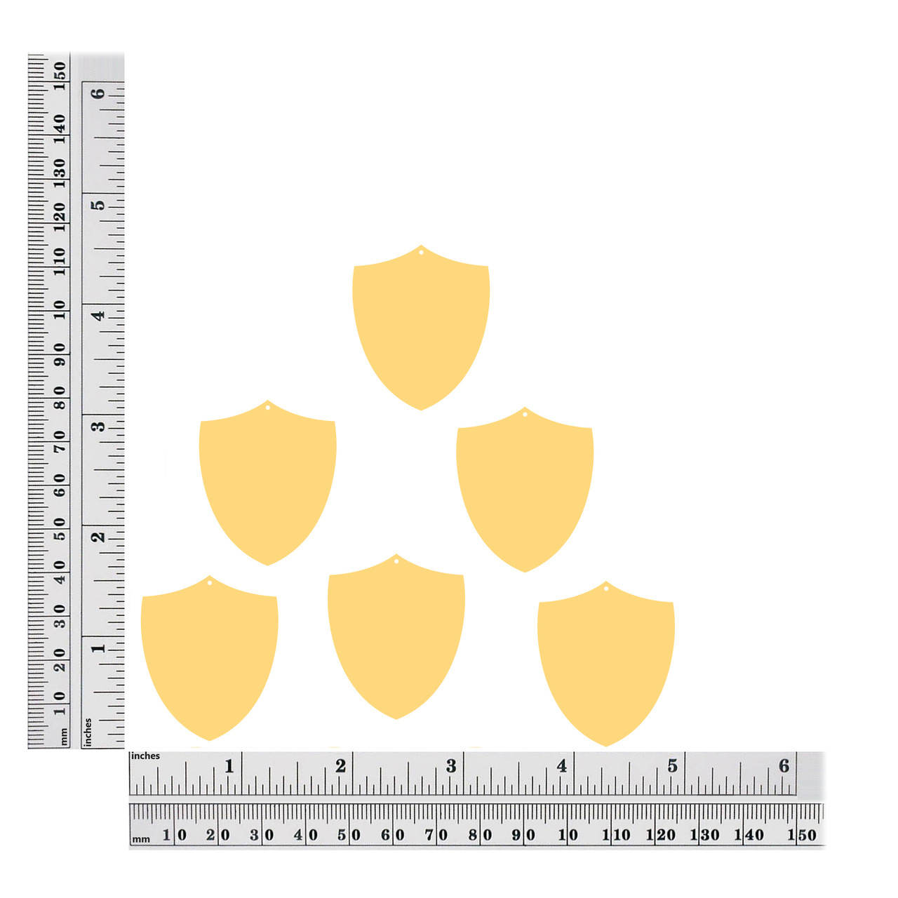 1.5 inch shield sequins size chart