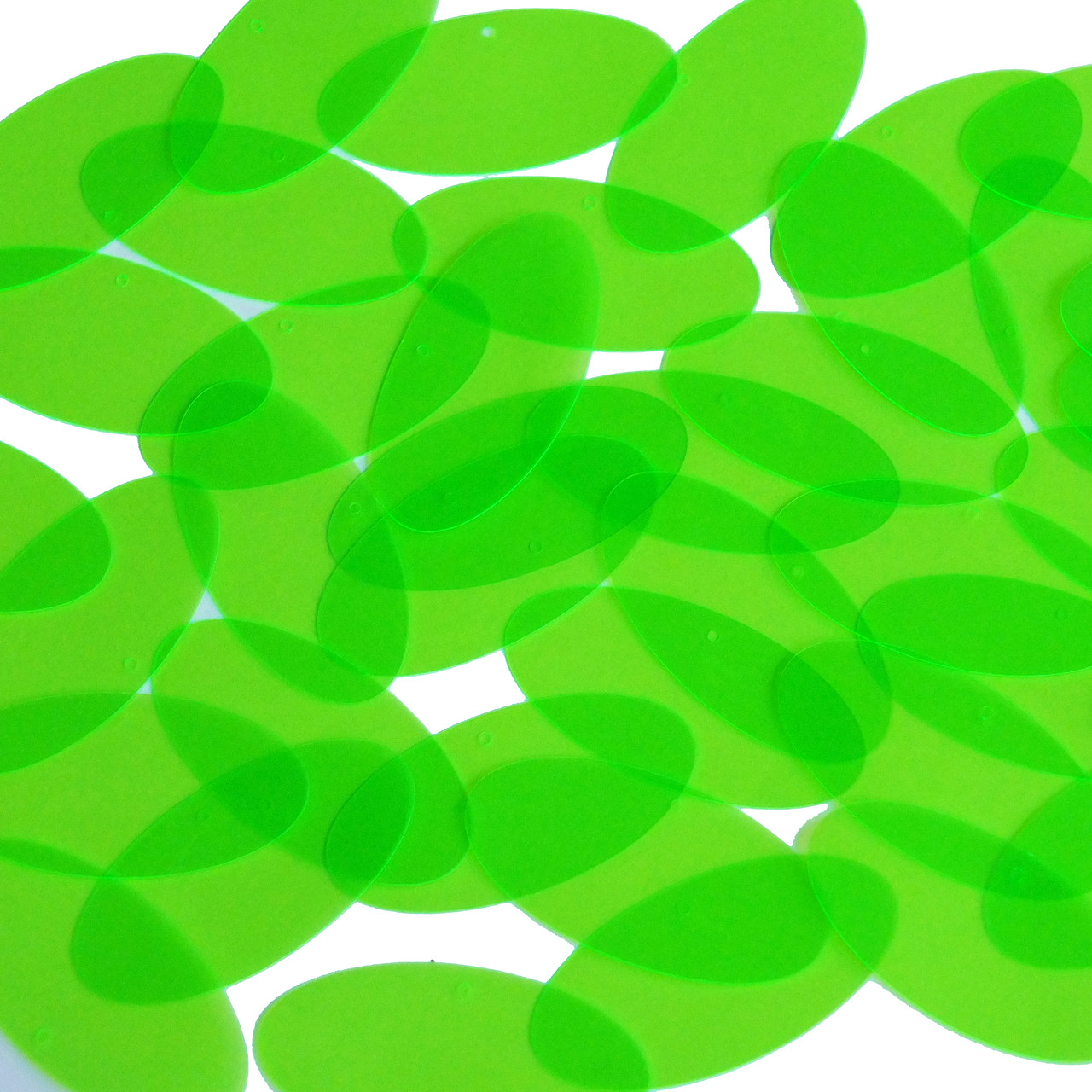 Ellipse Oval Vinyl Shape 1.5" Green Go Go Fluorescent Edge Glow