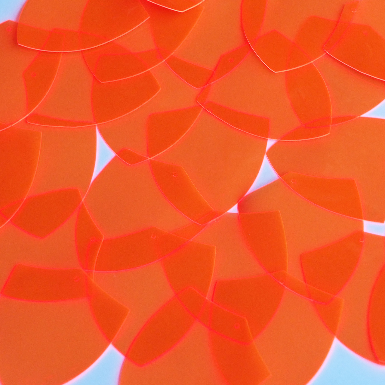 Shield Vinyl Shape 1.5" Orange Go Go Fluorescent Edge Glow