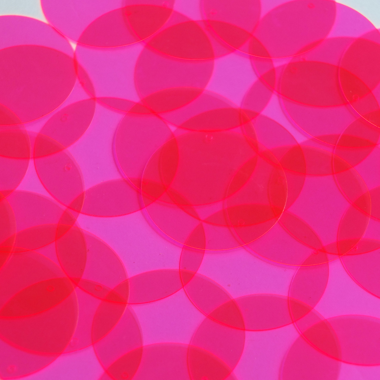 Round Vinyl Shape 30mm Hot Pink Go Go Fluorescent Edge Glow