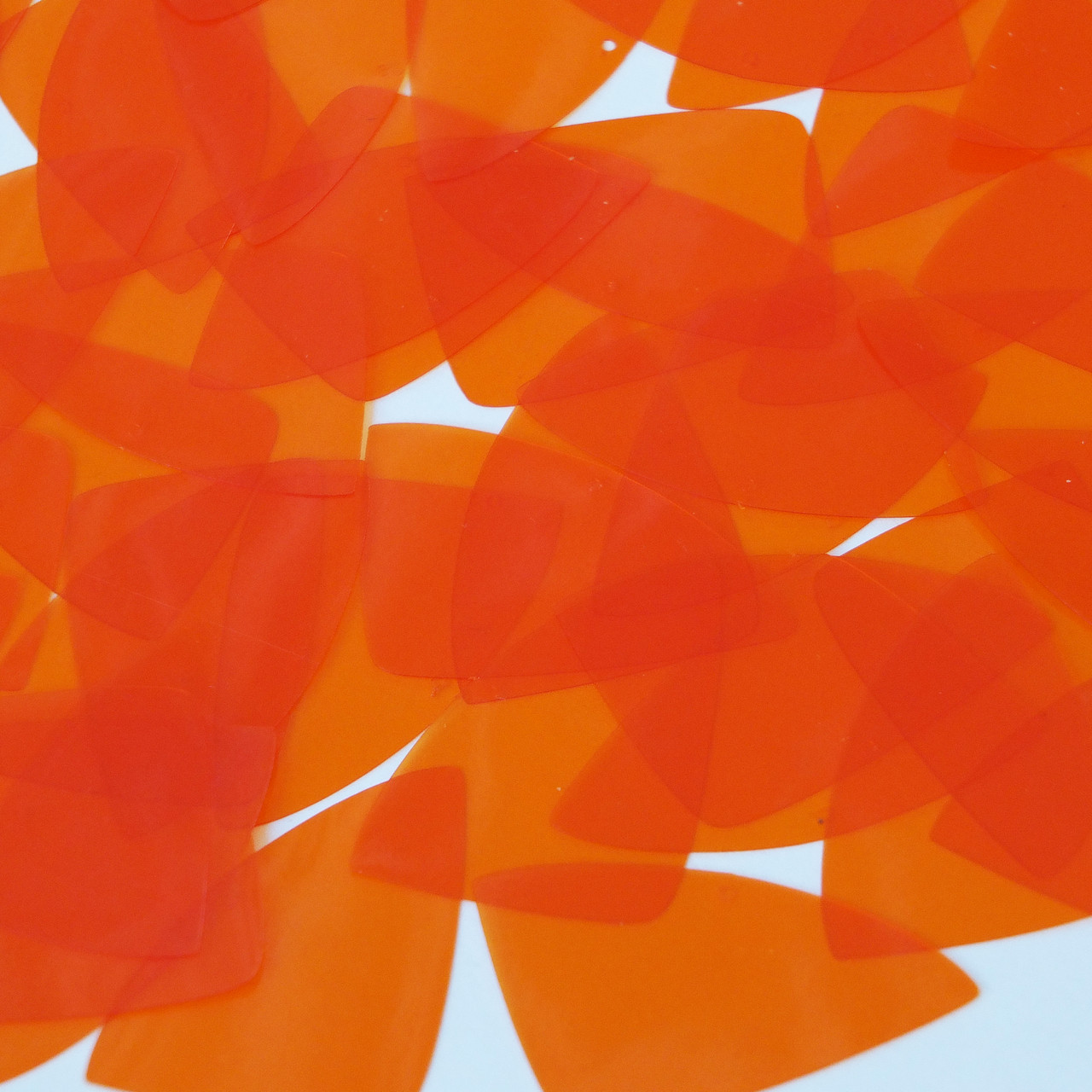Fishscale Vinyl Shape 1.5" Orange Go Go Transparent