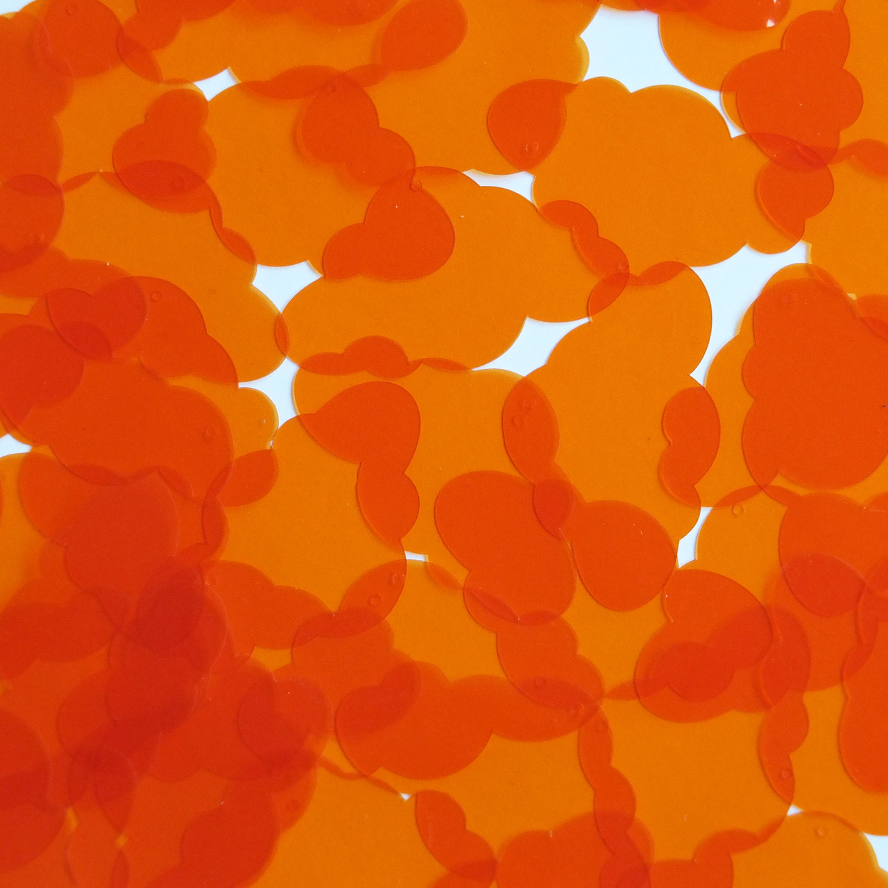 Cloud Vinyl Shape 1.5" Orange Go Go Transparent