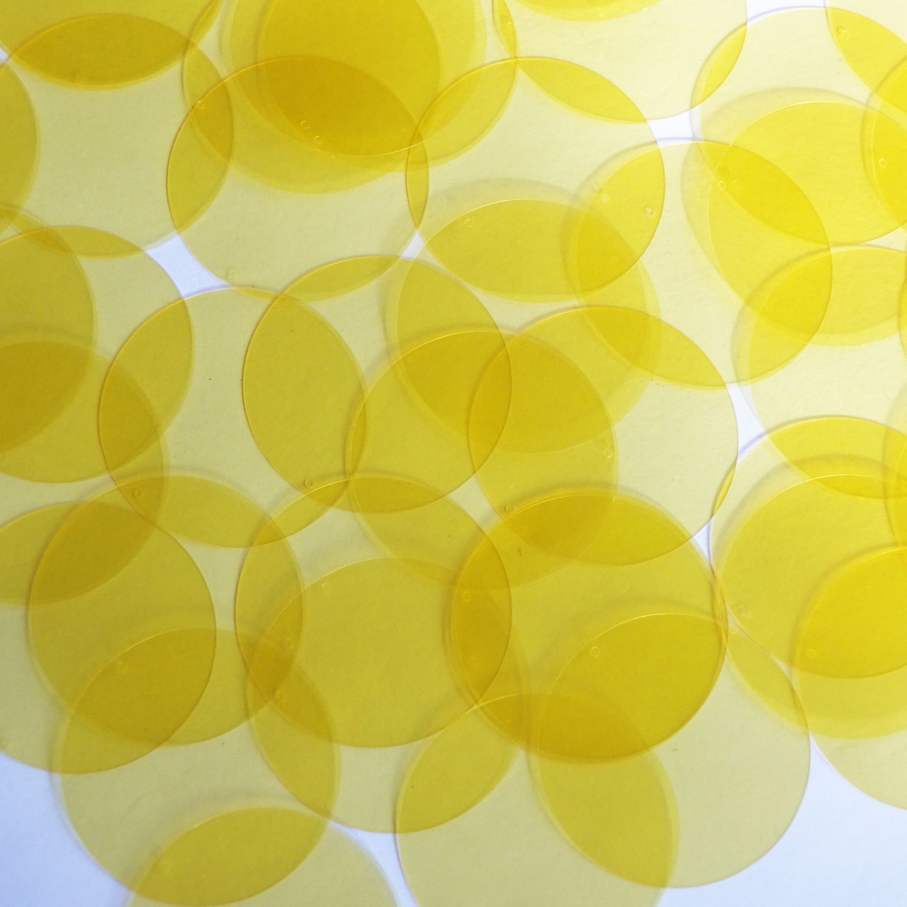 Round Vinyl Shape 1.5" Yellow Go Go Transparent