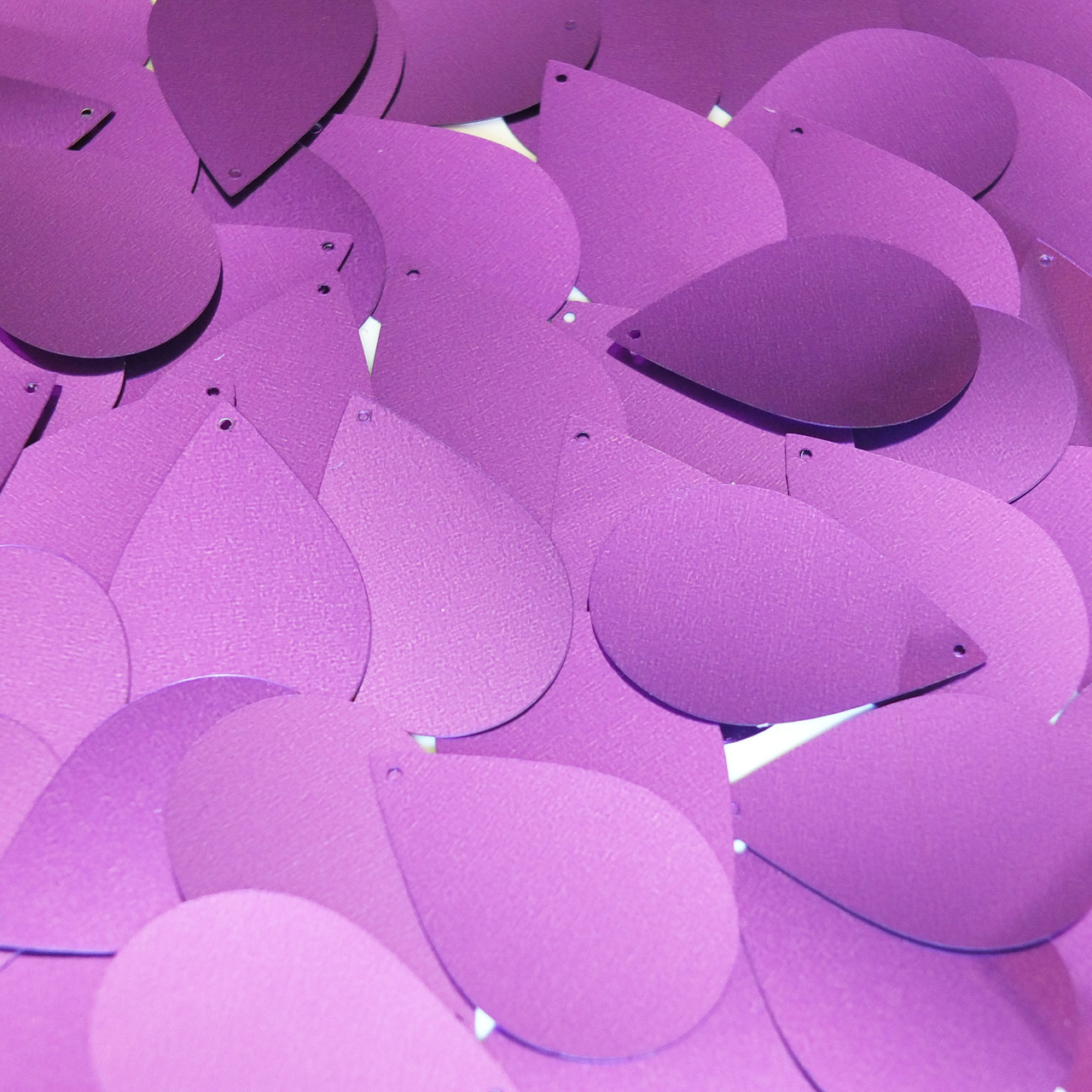 Teardrop Sequins 1.5" Violet Purple Metallic