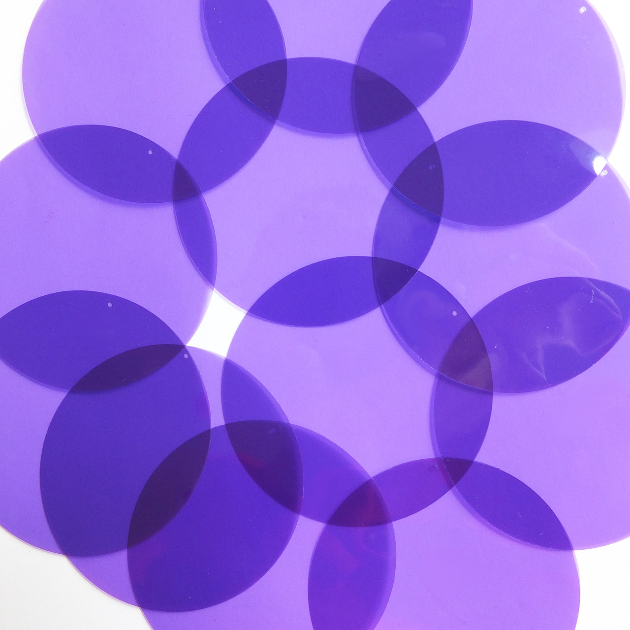 70mm  Round Shape Vinyl Go Go Trans Purple