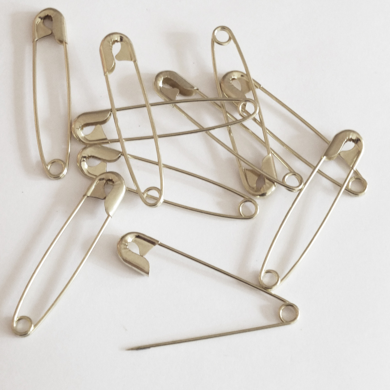 201 Stainless Steel Safety Pins, Golden, 39x8x1.5mm, Pin: 1mm