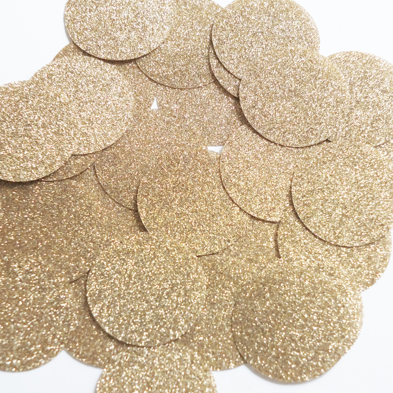 Round sequins 40mm Light Gold Metallic Sparkle Glitter Texture