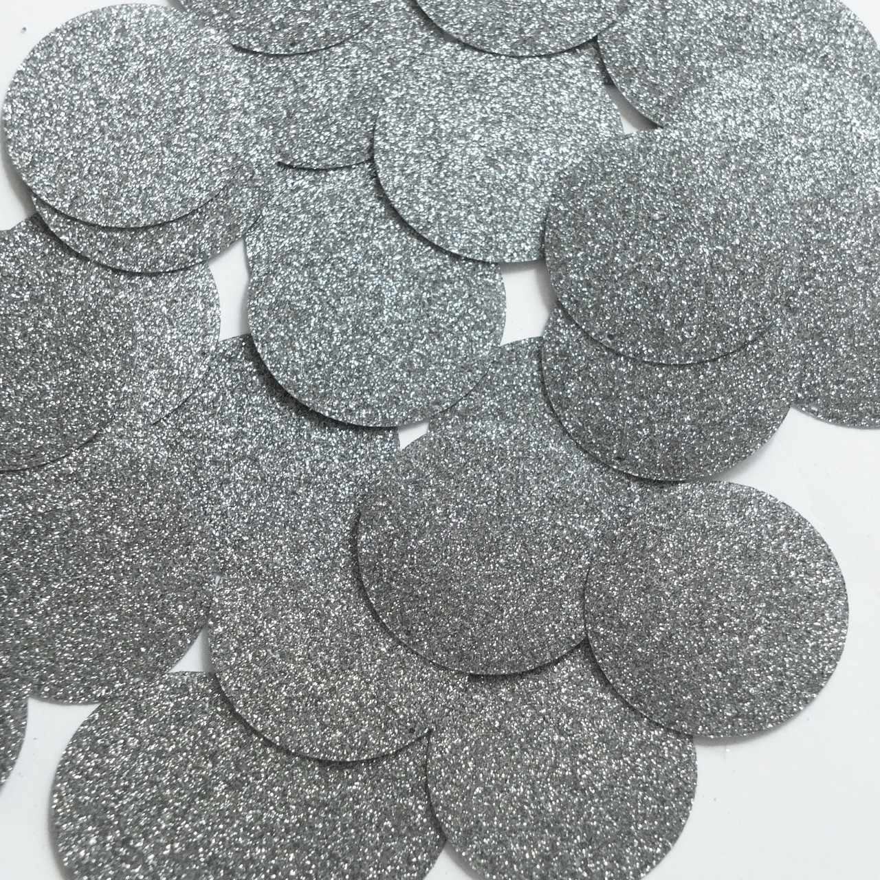 Round sequins 40mm Platinum Gray Metallic Sparkle Glitter Texture