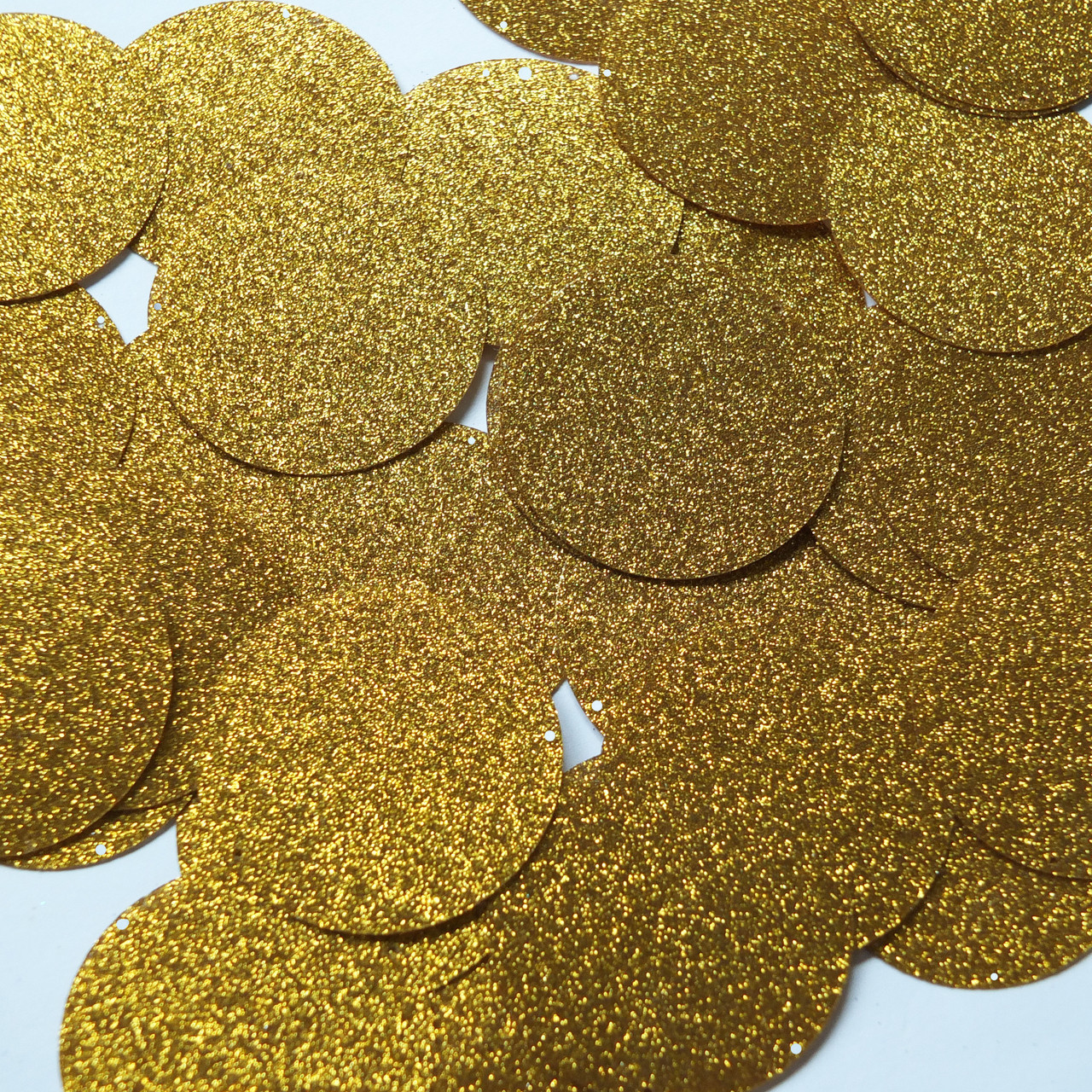 Round sequins 40mm Medium Gold Metallic Sparkle Glitter Texture