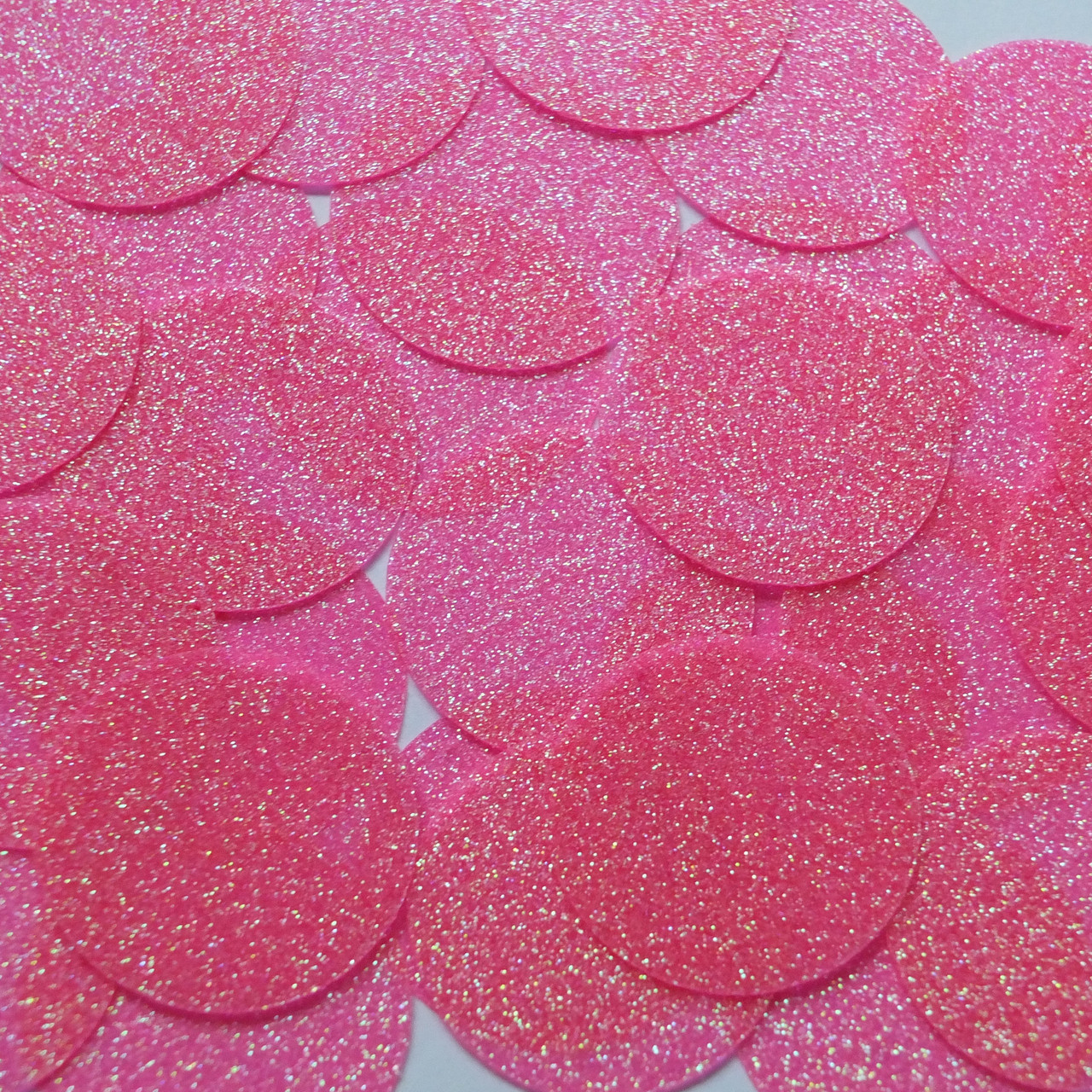 Round sequins 40mm Pink Neon Fluorescent Sparkle Glitter Texture