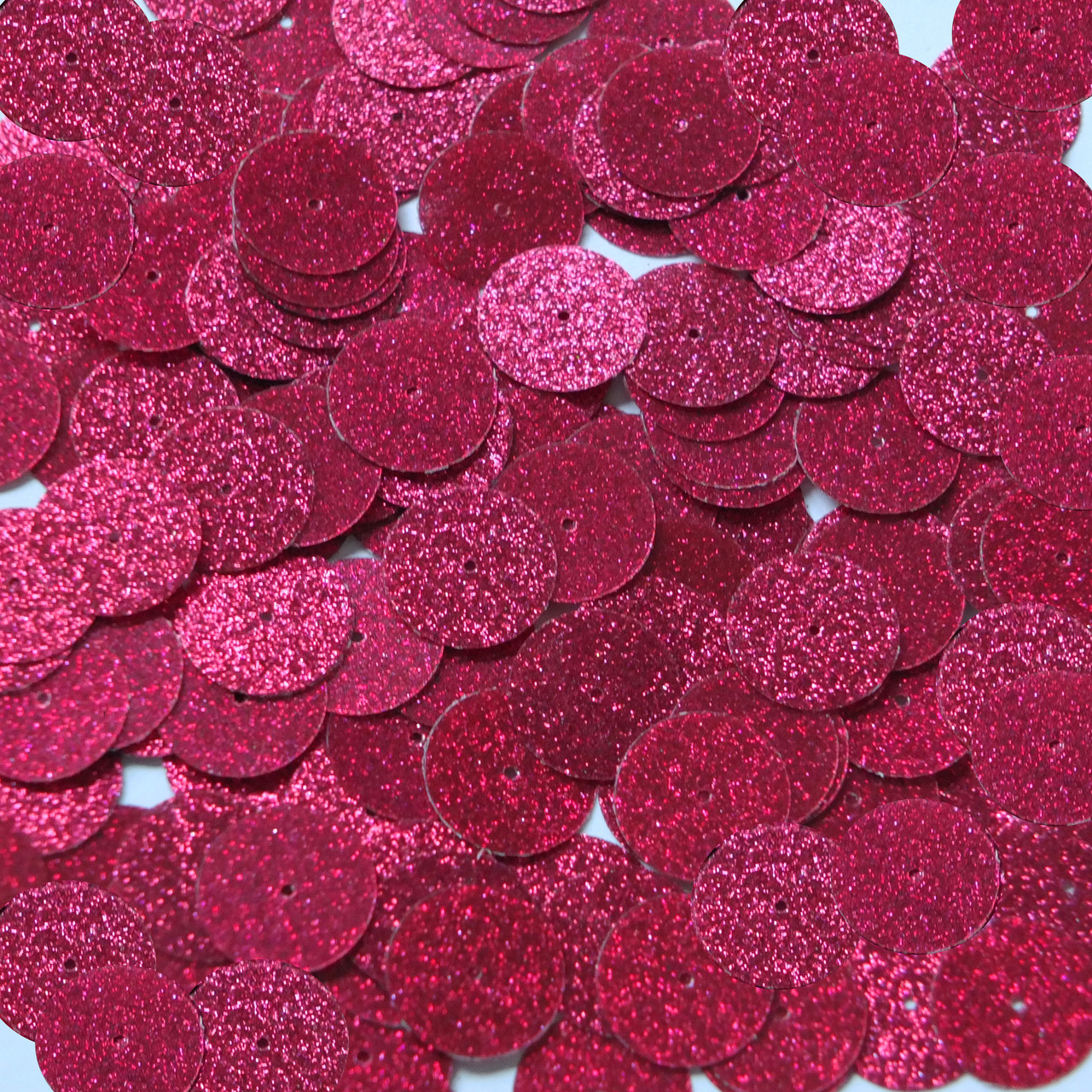 Round sequins 15mm Deep Red Pink Metallic Sparkle Glitter Texture
