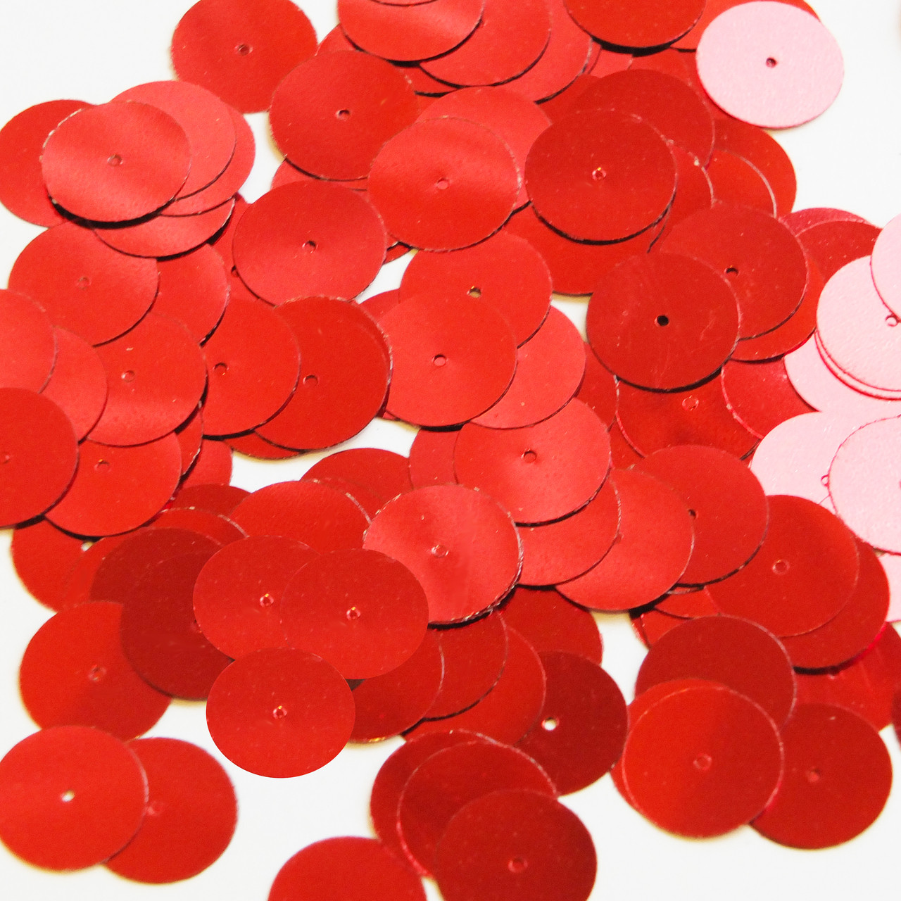 Round sequins 15mm Light Red Metallic