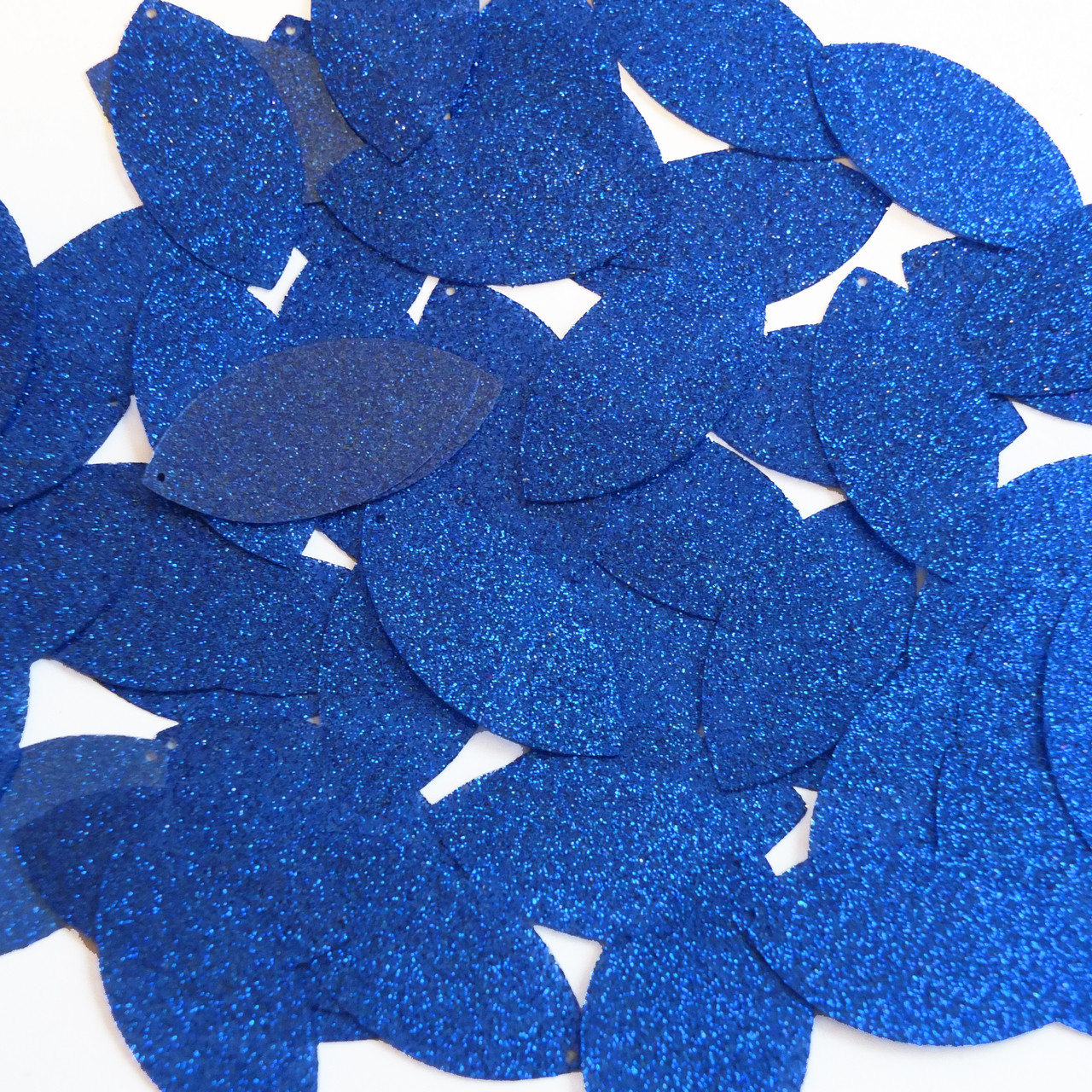 Navette Leaf sequins 1.5" Royal Blue Metallic Sparkle Glitter Texture Navette Leaf sequins 1.5" Royal Blue Metallic Sparkle Glitter Texture