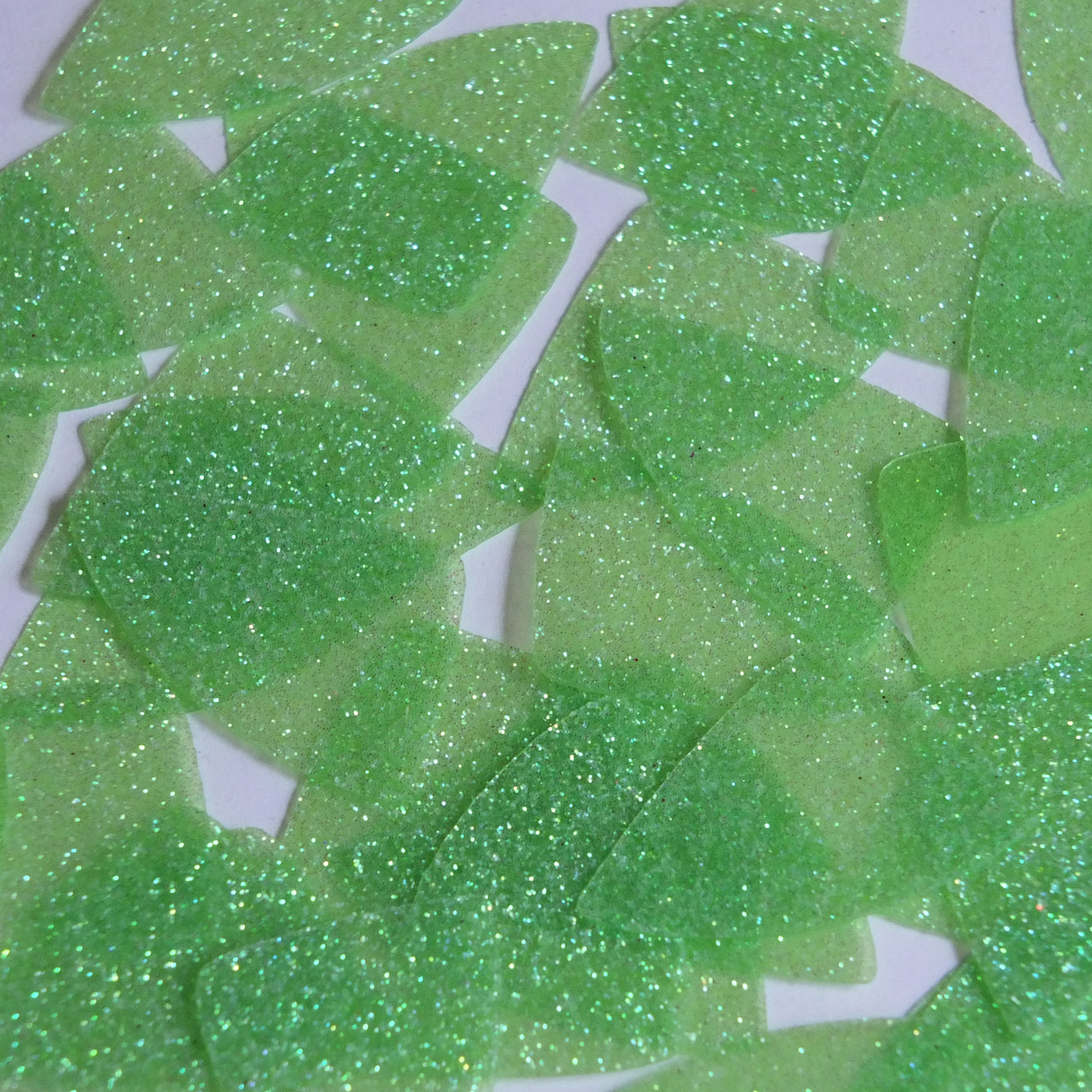 Fishscale Fin sequins 1.5" Spring Green Neon Fluorescent Sparkle Glitter Texture