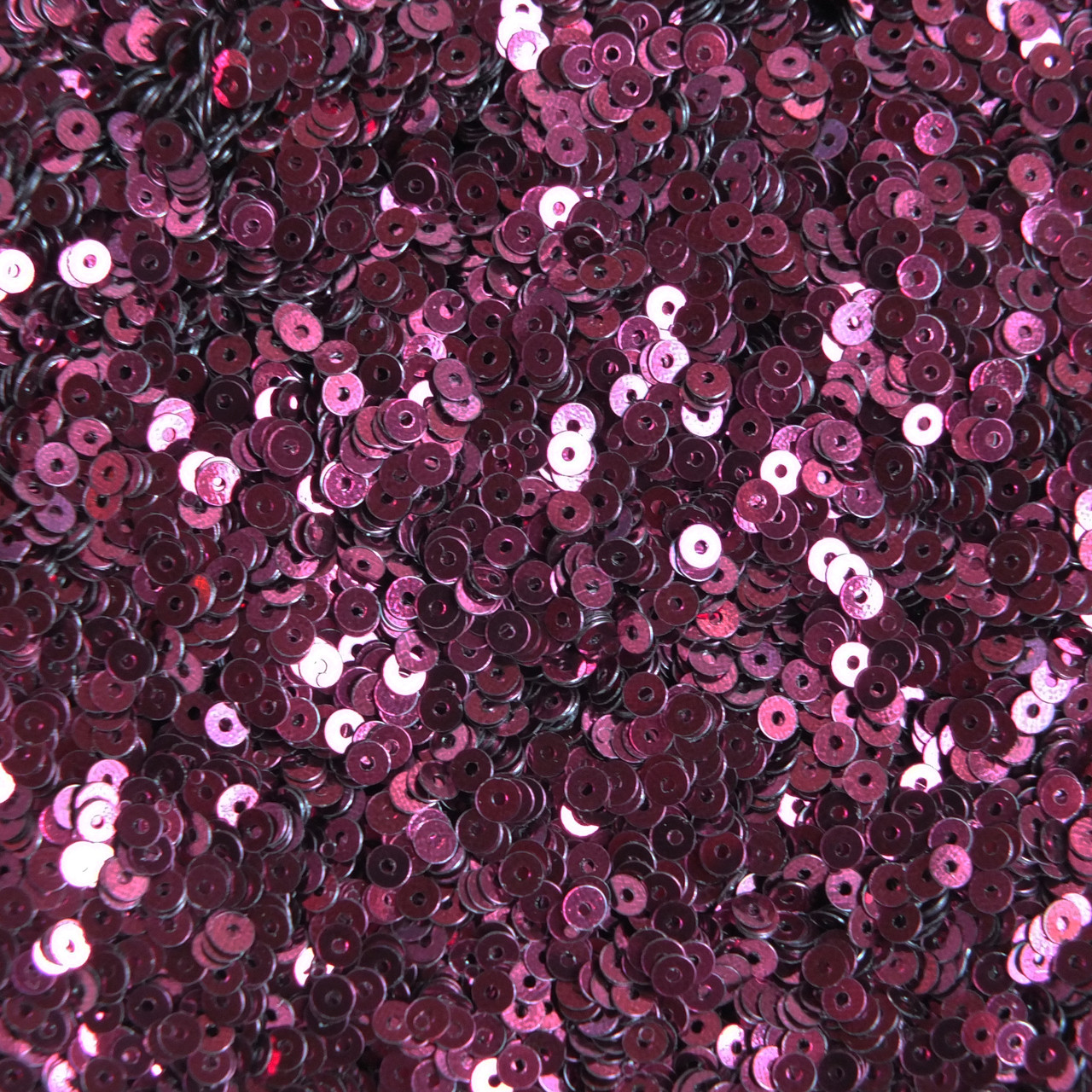 3mm Flat Round Sequins Burgundy Red Wine Shiny Metallic