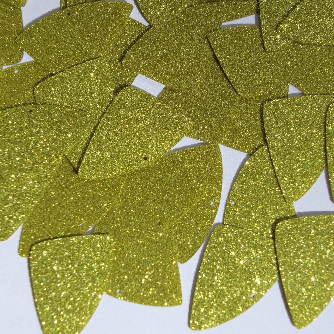 Fishscale Fin Sequin 1.5" Yellow Metallic Sparkle Glitter Texture