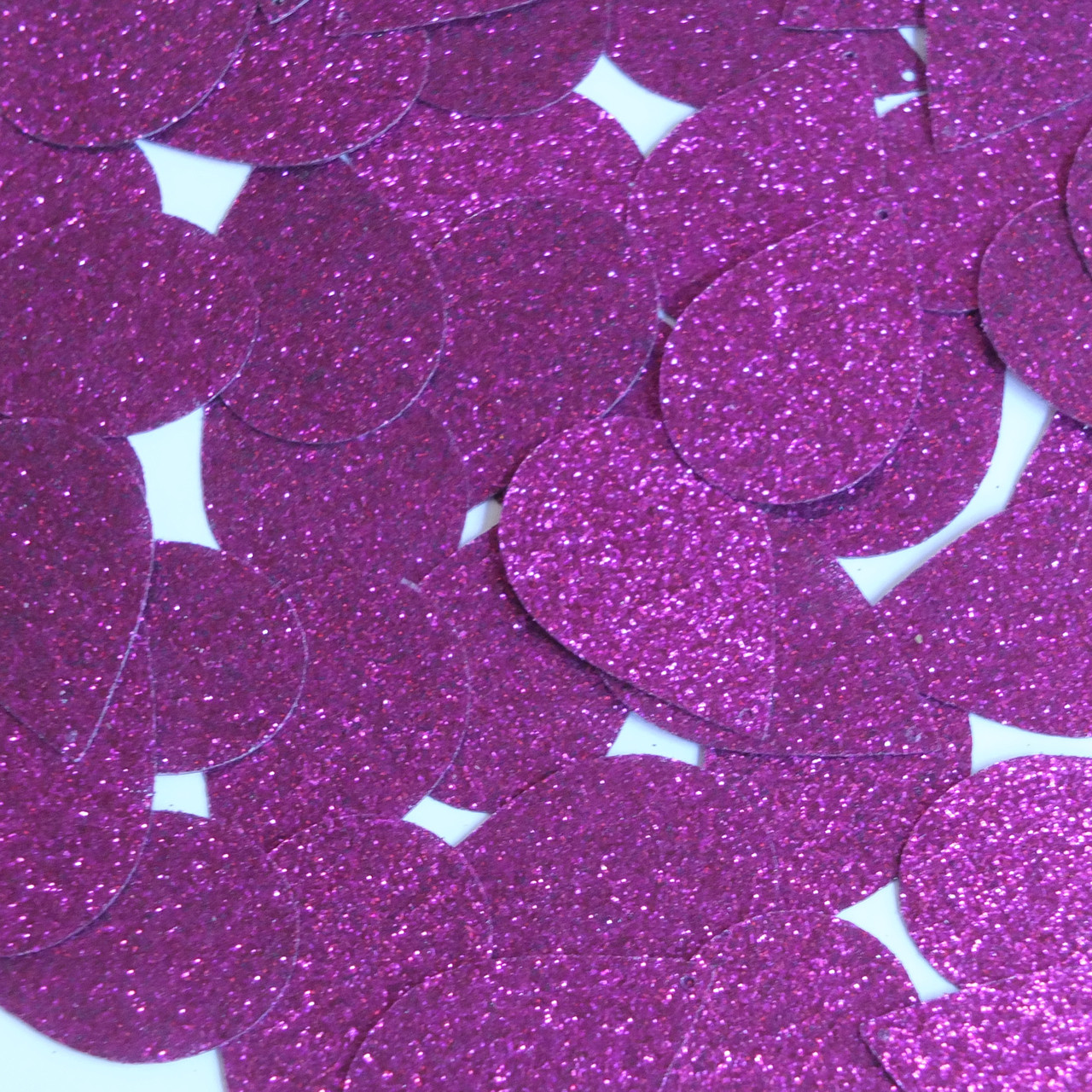 Teardrop Sequin 1.5" Violet Purple Metallic Sparkle Glitter Texture