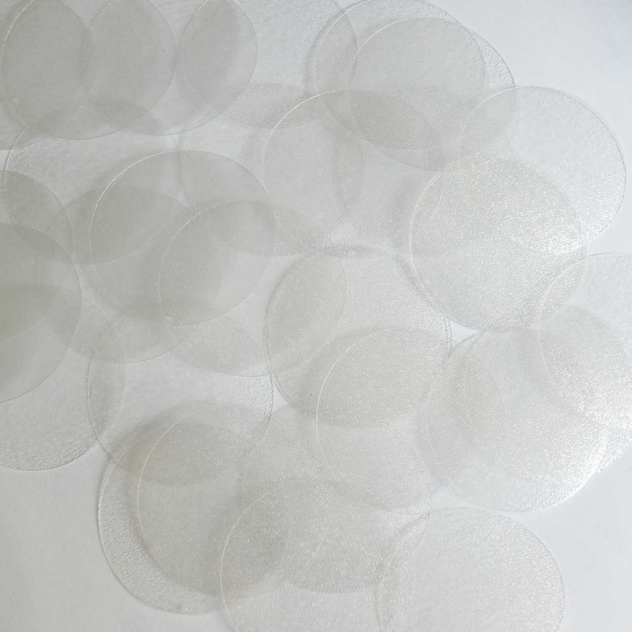 Round Sequin 40mm Antique Crystal Transparent Embossed Texture