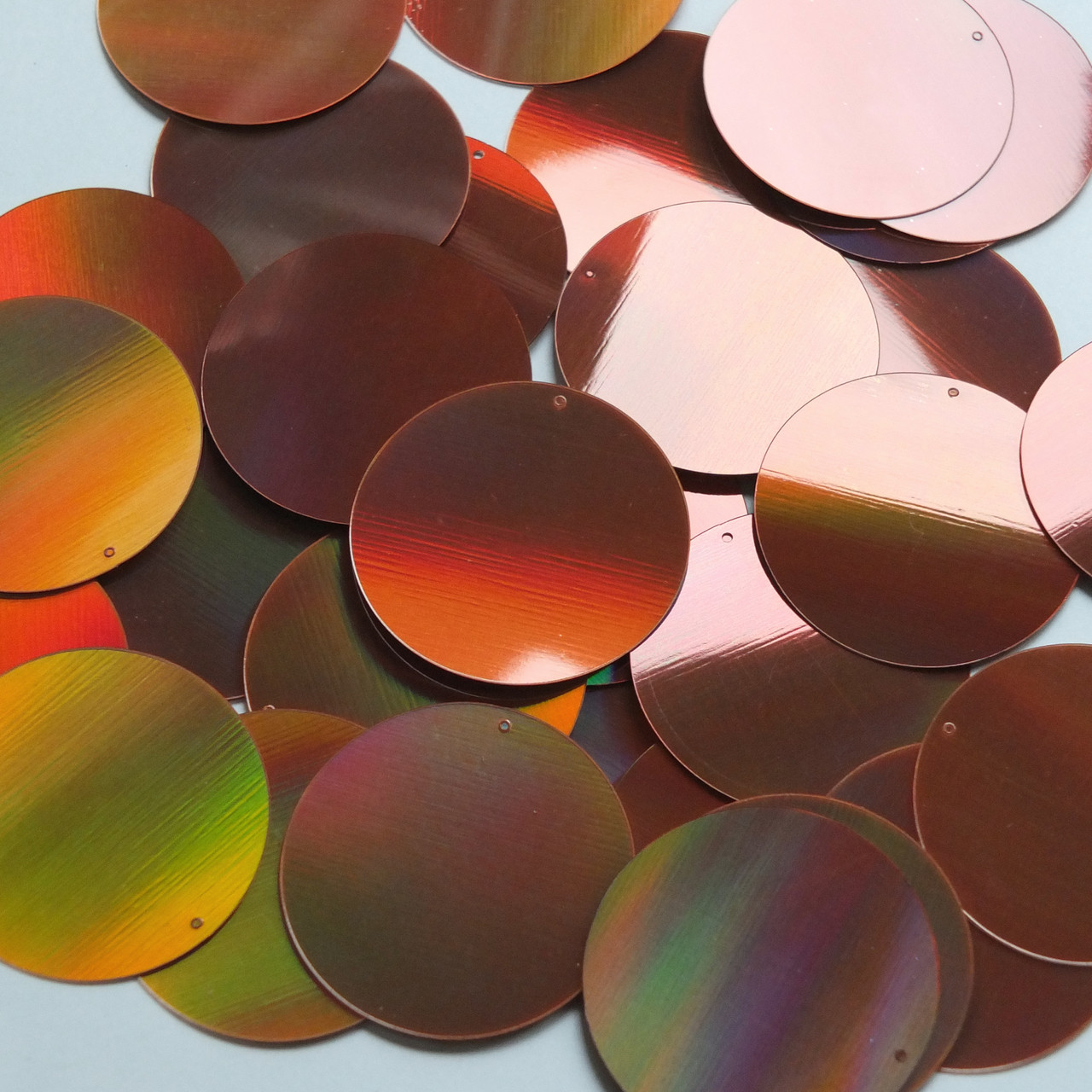 Round Sequin 40mm Copper Lazersheen Reflective Metallic