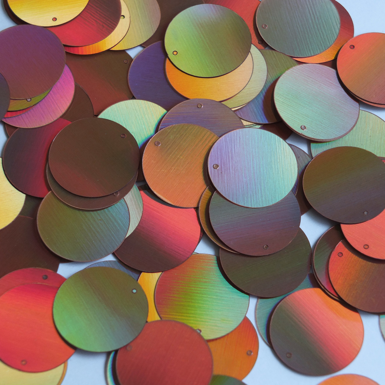 Round Sequin 24mm Copper Lazersheen Reflective Metallic