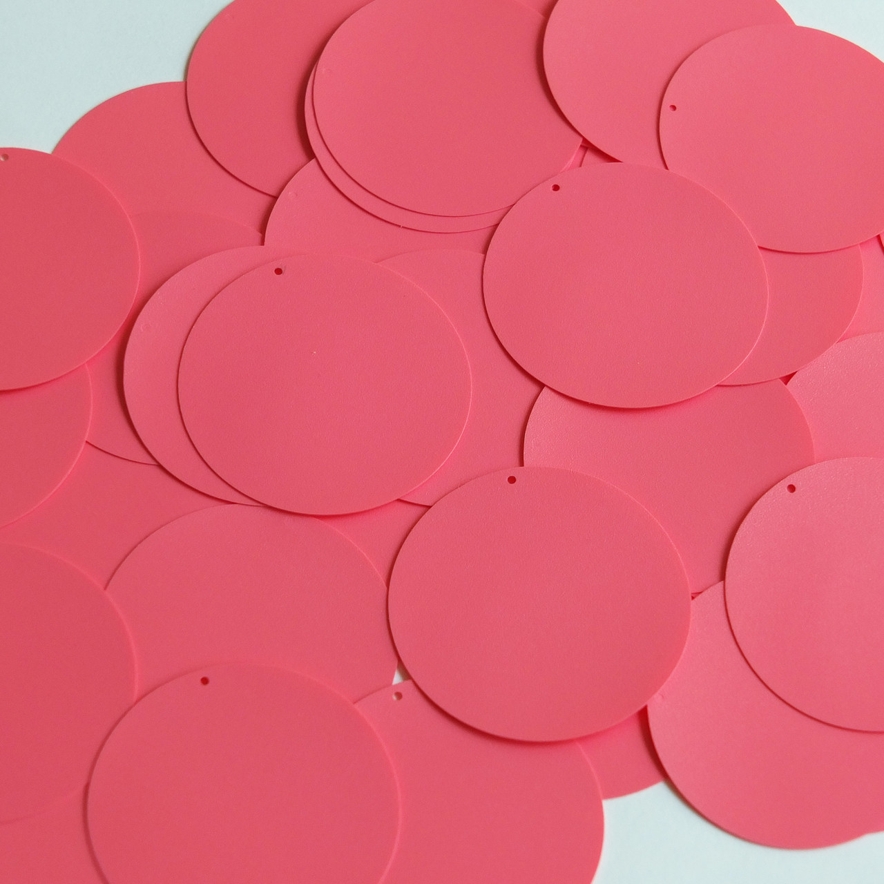 Round Sequin 1.5" Bubblegum Pink Opaque Vinyl