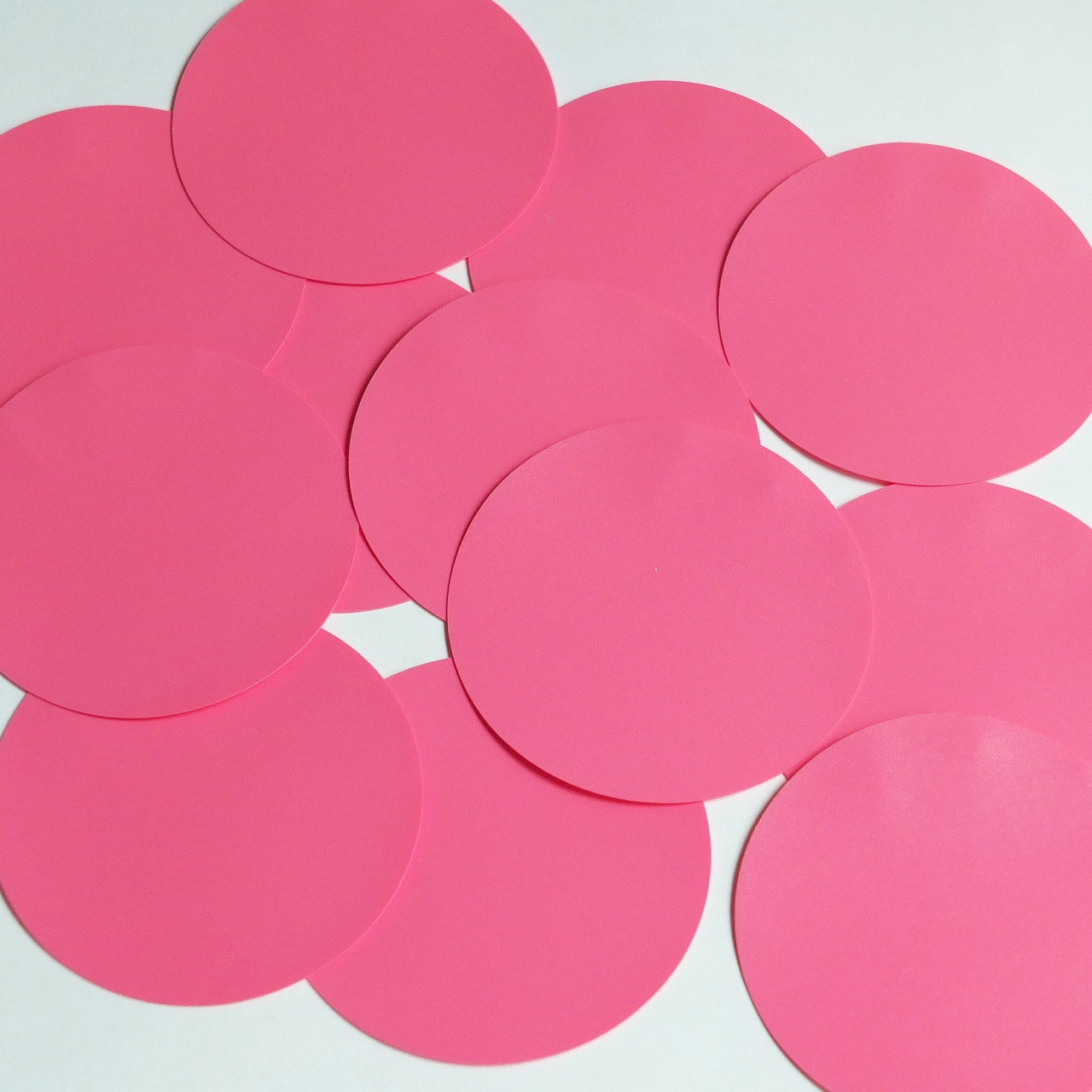 Round Sequin Paillettes 50mm No Hole Bubblegum Pink Opaque Vinyl
