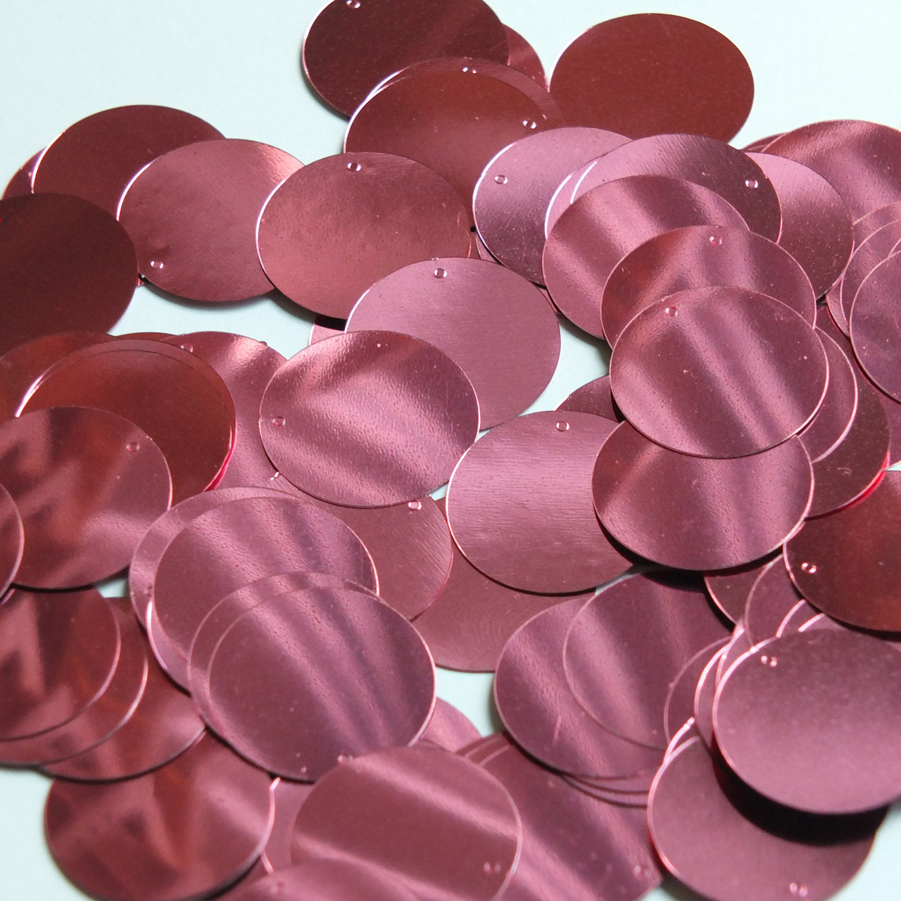 Round Sequin 24mm Rose Pink Metallic