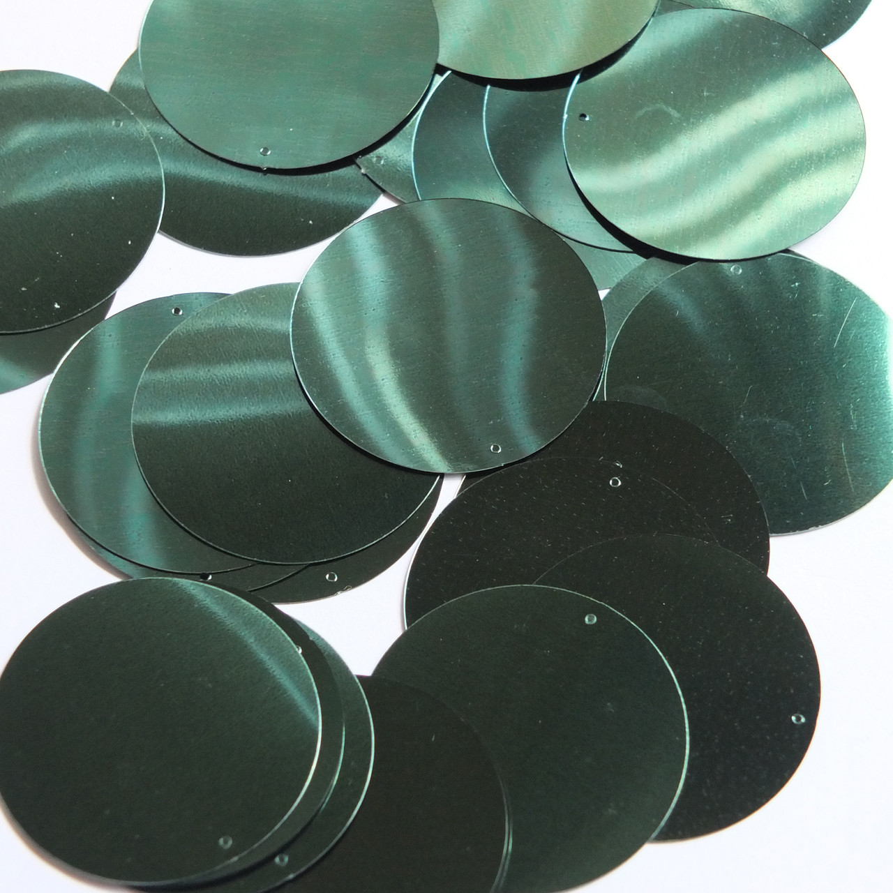 Round Sequin 40mm Pine Green Metallic