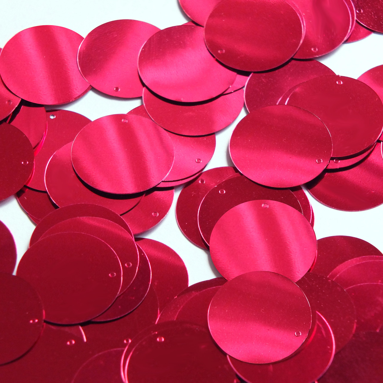 Round Sequin 24mm Raspberry Pink Metallic