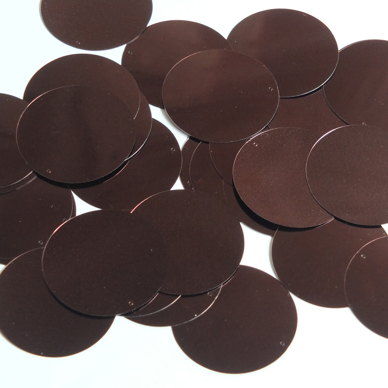 Round Sequin 24mm Dark Bronze Brown Metallic