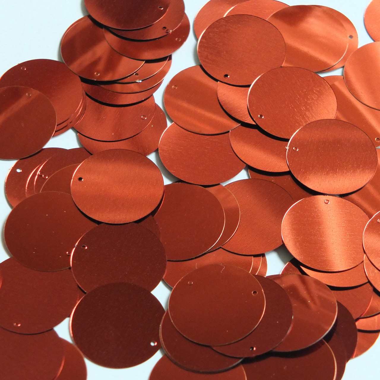 Round Sequin 24mm Burnt Orange Metallic