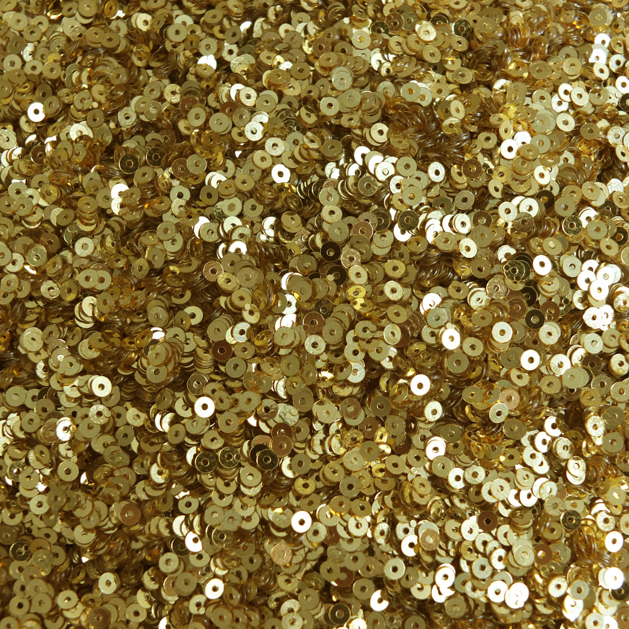 3mm Flat Sequins Rich Egyptian Gold Shiny Metallic