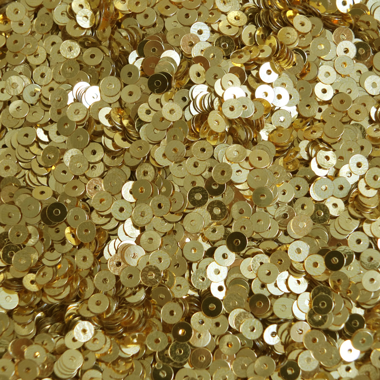 4mm Flat Sequins Rich Egyptian Gold Shiny Metallic