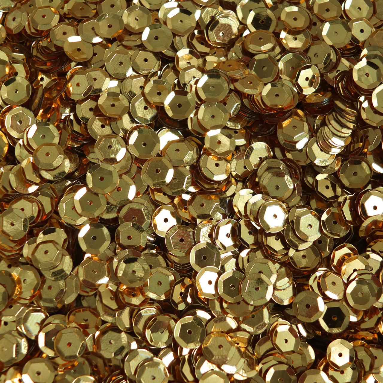 6mm Cup Sequins Rich Egyptian Gold Shiny Metallic