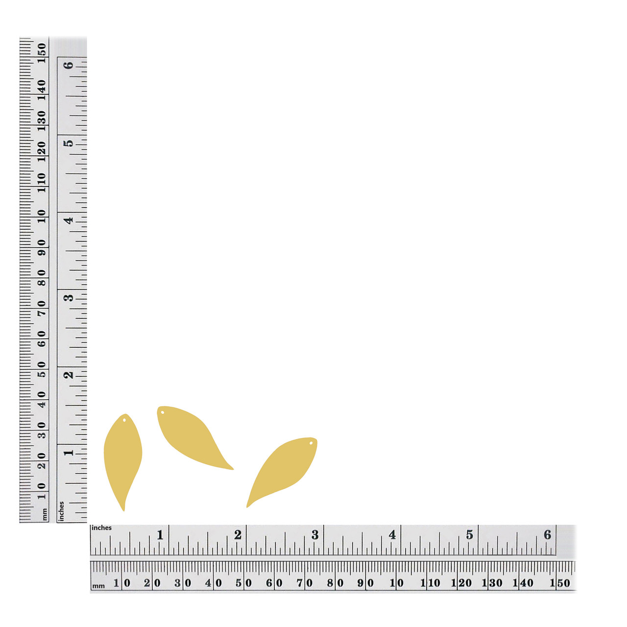 Vine Leaf sequins size chart