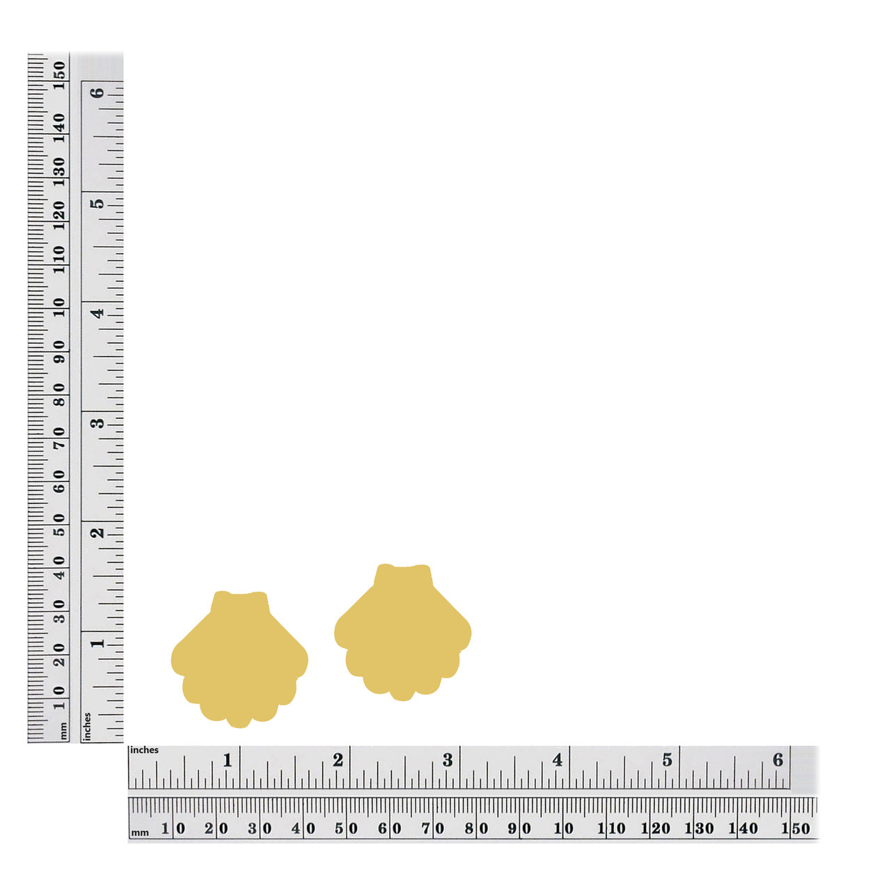 Scallop Shell sequins size chart