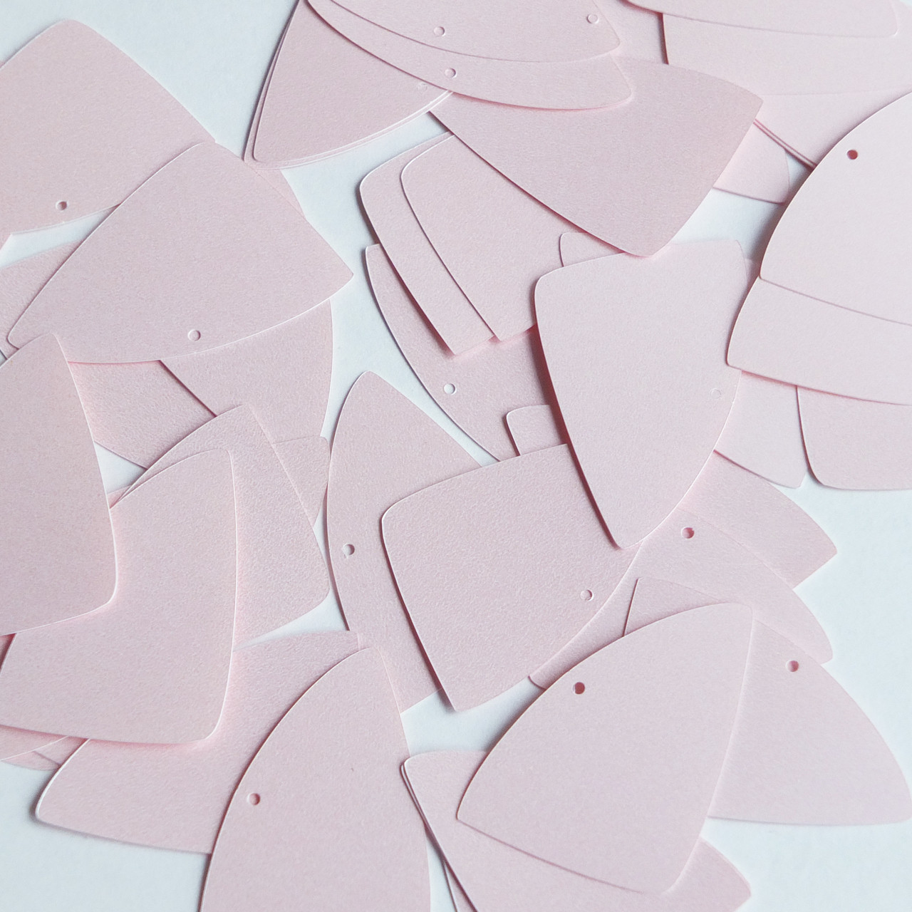 Fishscale Fin Sequin 1.5" Pale Pink Opaque Satin Pearl