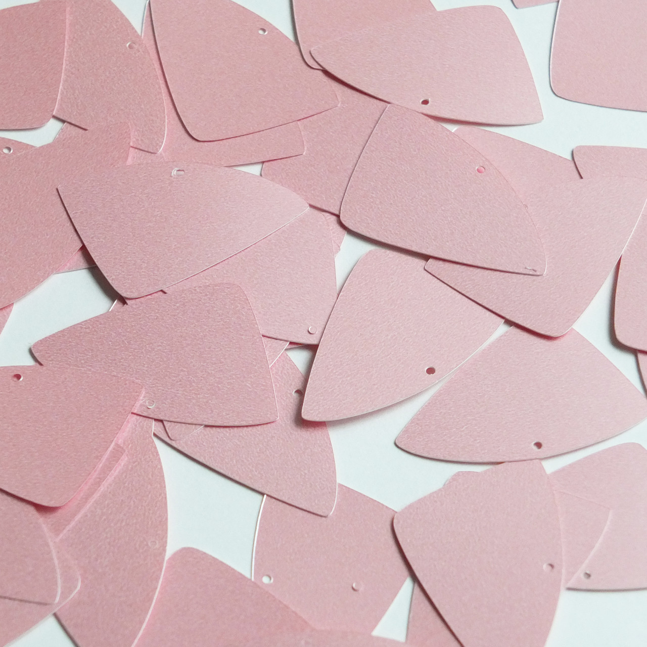 Fishscale Fin Sequin 1.5" Baby Pink Opaque Satin Pearl