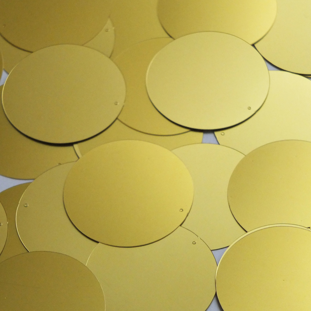 Round Sequin 40mm Mustard Yellow Matte Satin Metallic