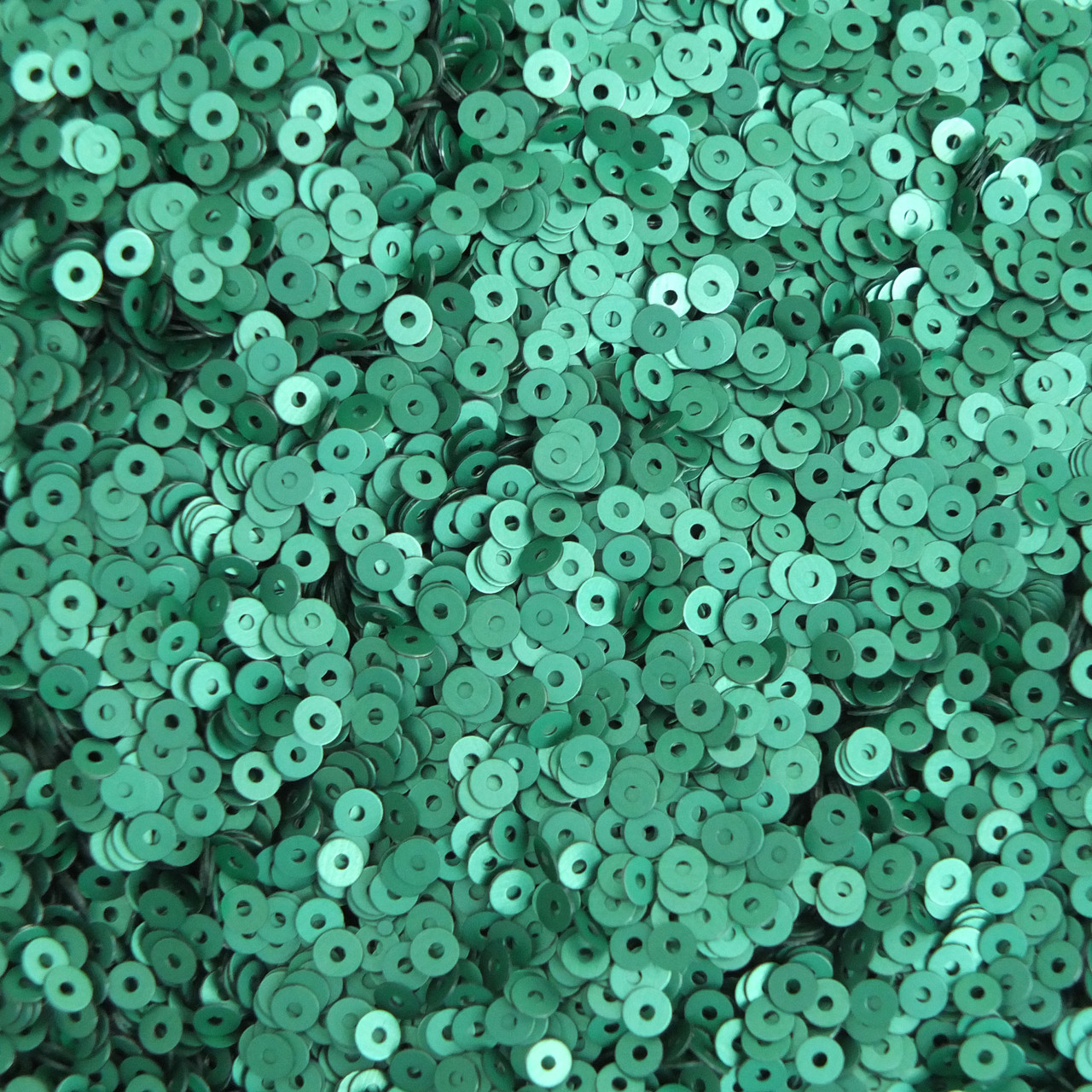 3mm Round Flat Sequins Light Green Matte Silk Frost. Made in USA