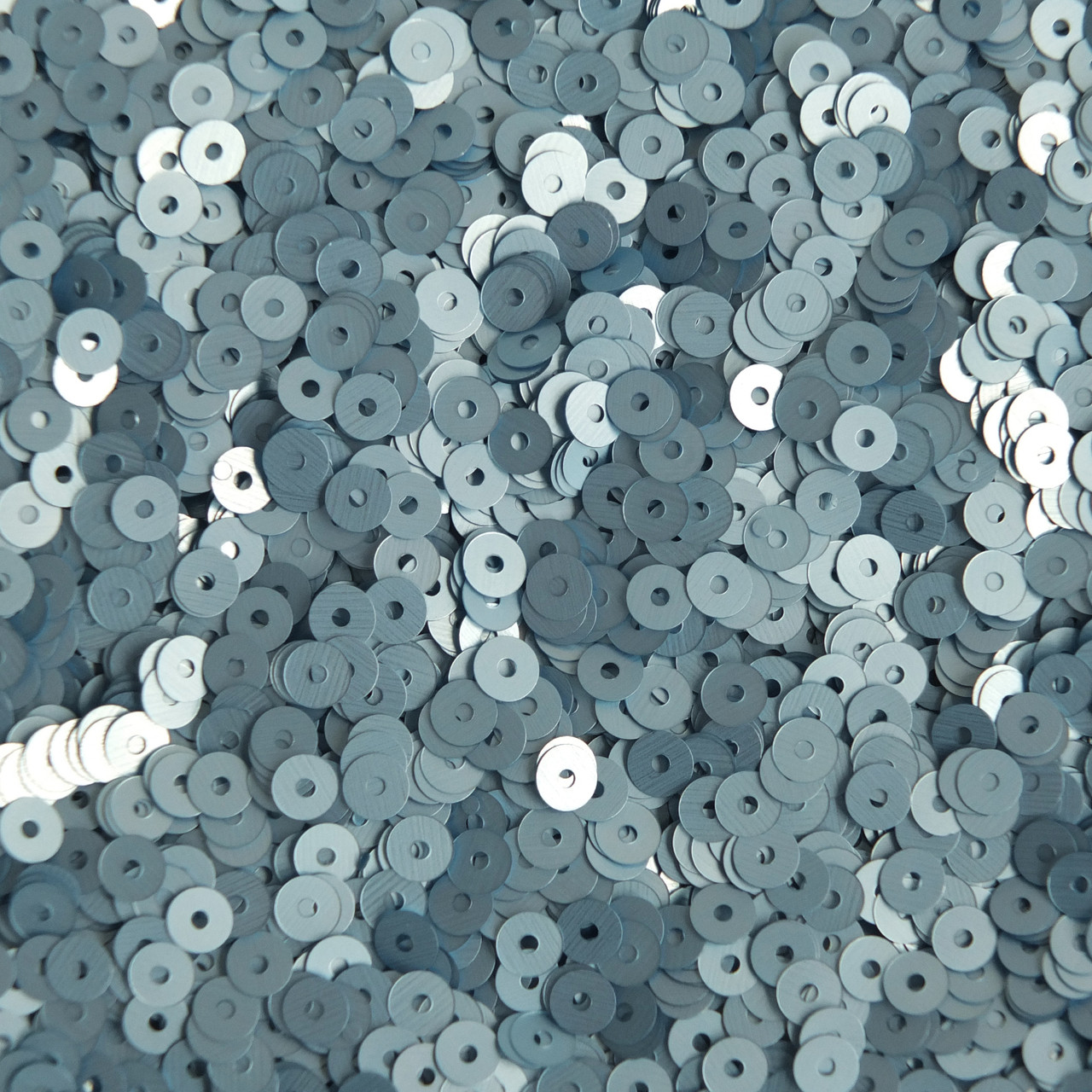 5mm Sequins Silver Matte Silk Frost - SequinsUSA