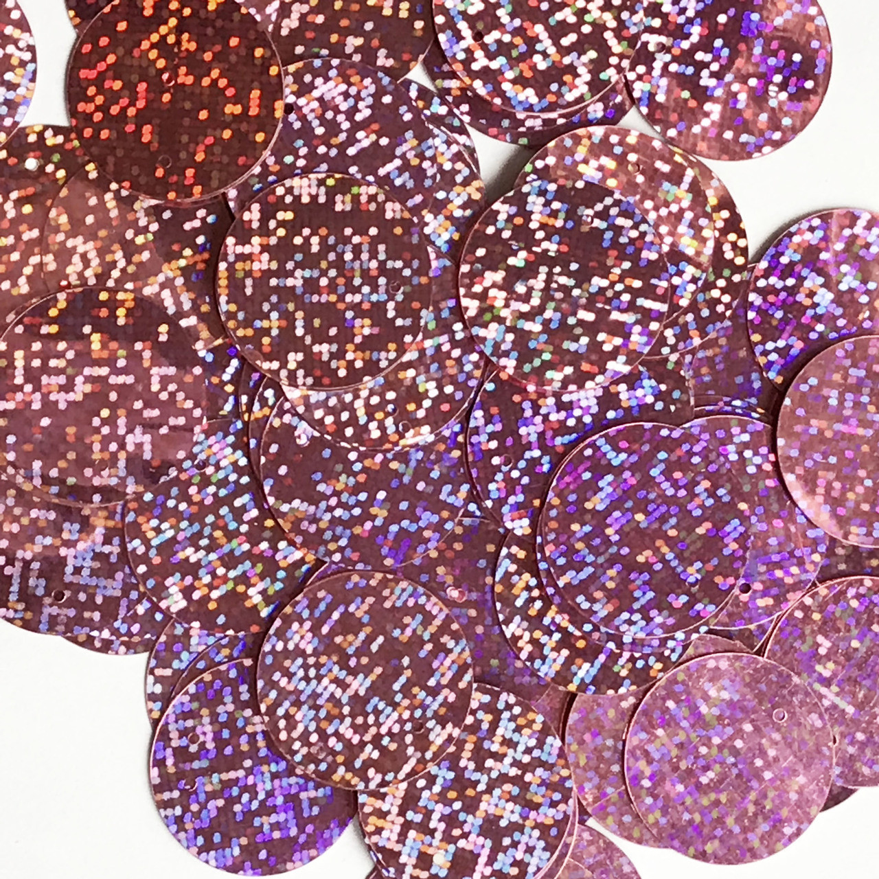 20mm Sequins Pink Hologram Glitter Sparkle Metallic